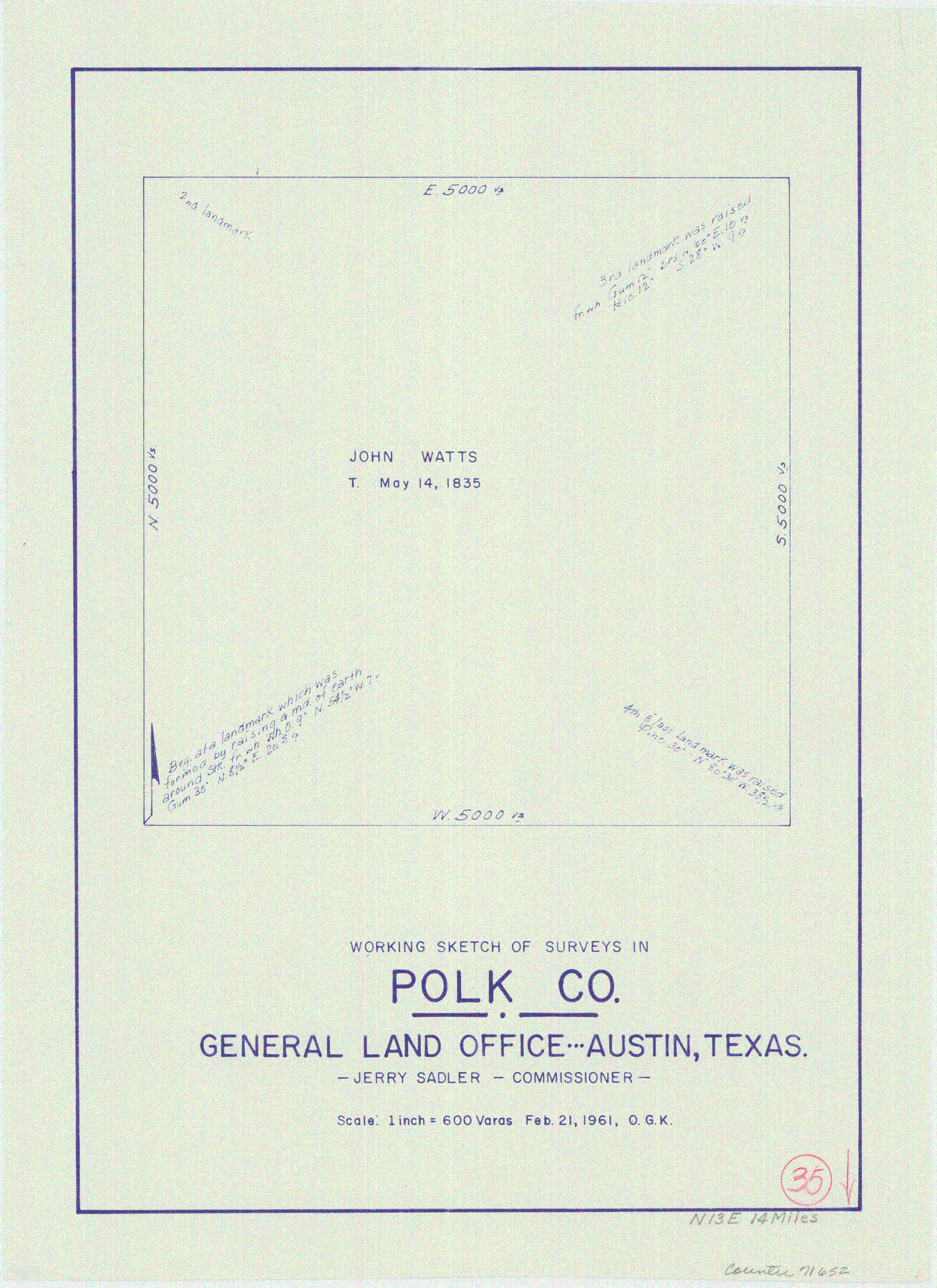 71652, Polk County Working Sketch 35, General Map Collection