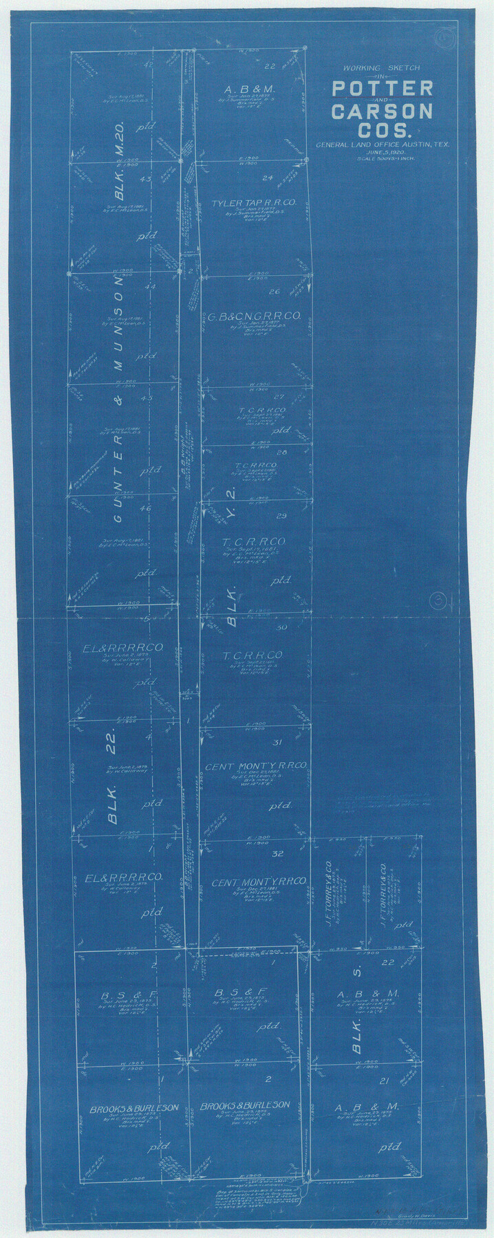 71663, Potter County Working Sketch 3, General Map Collection