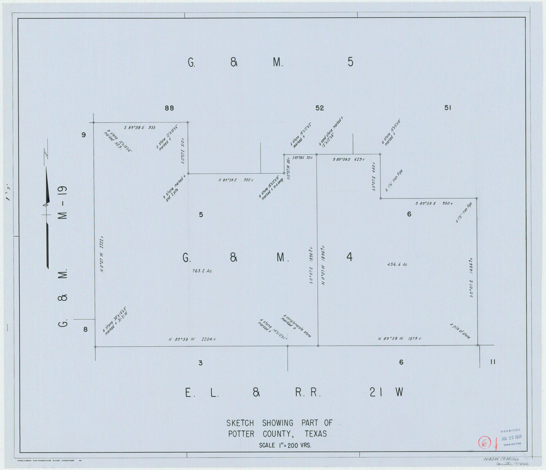 71666, Potter County Working Sketch 6, General Map Collection