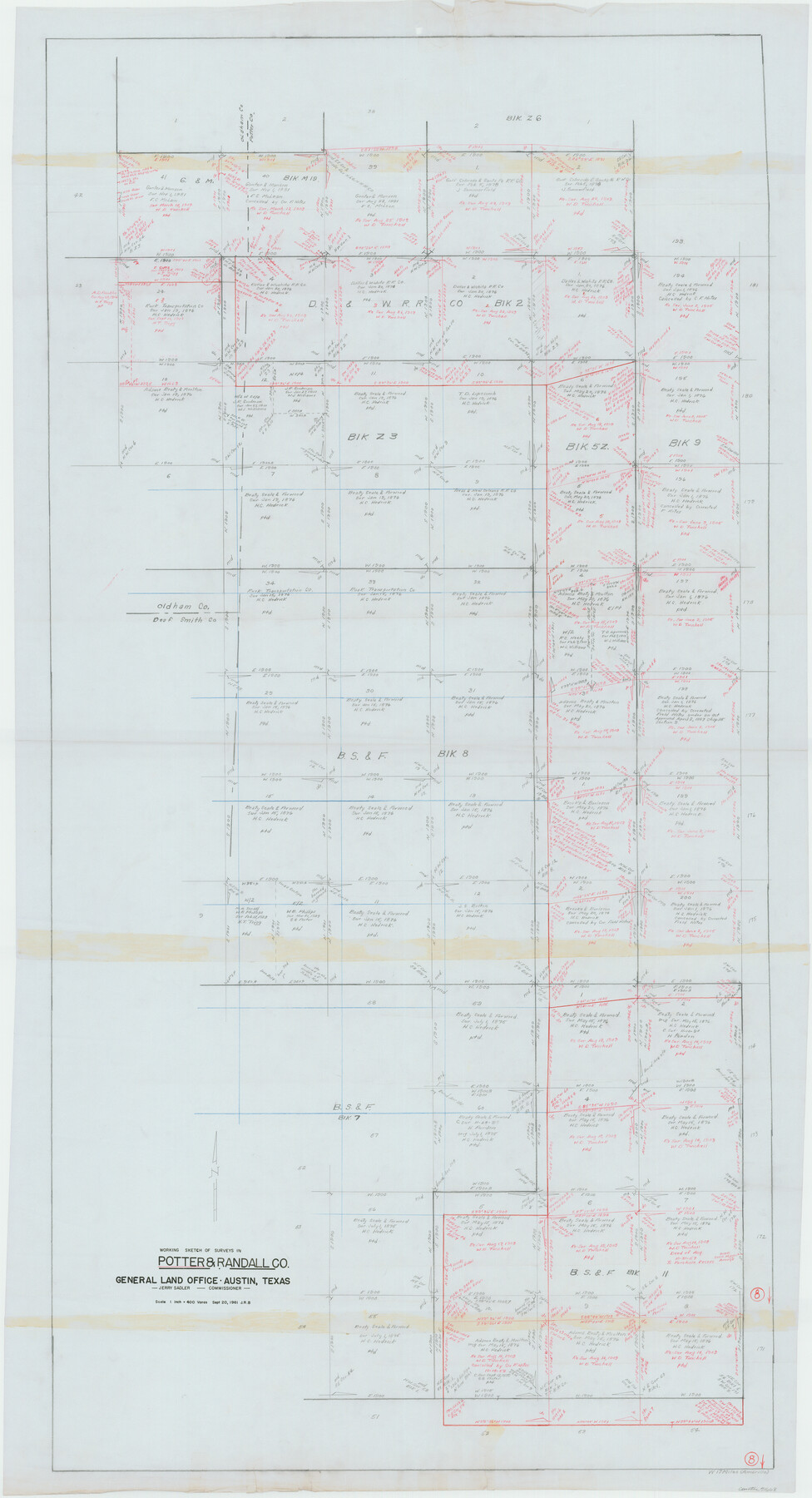 71668, Potter County Working Sketch 8, General Map Collection