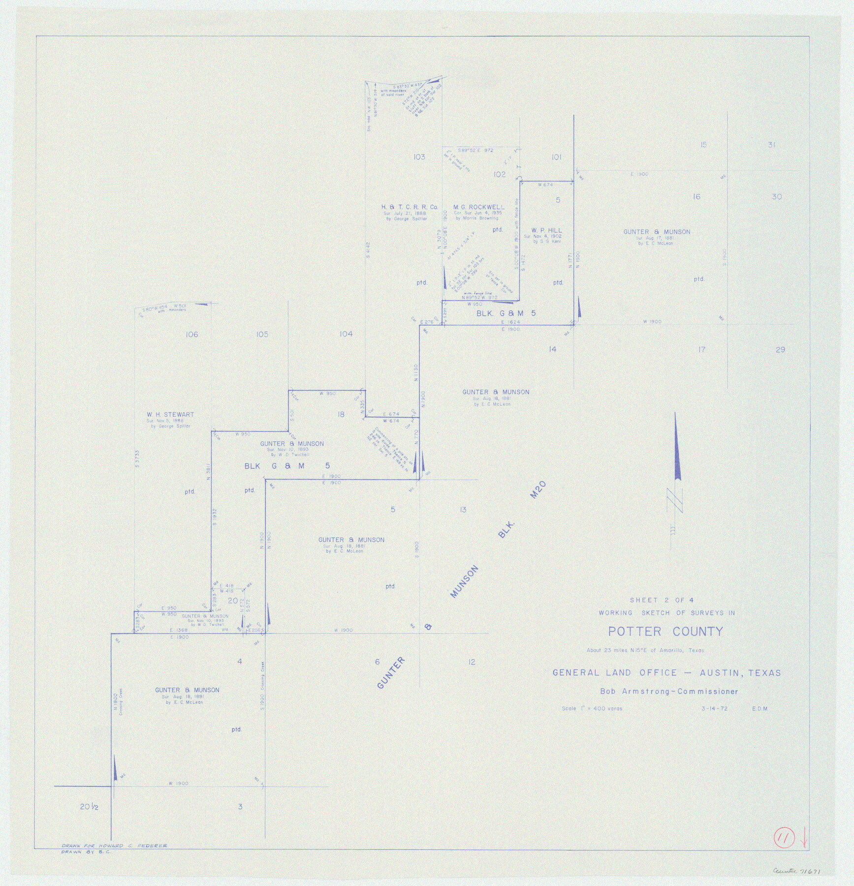 71671, Potter County Working Sketch 11, General Map Collection