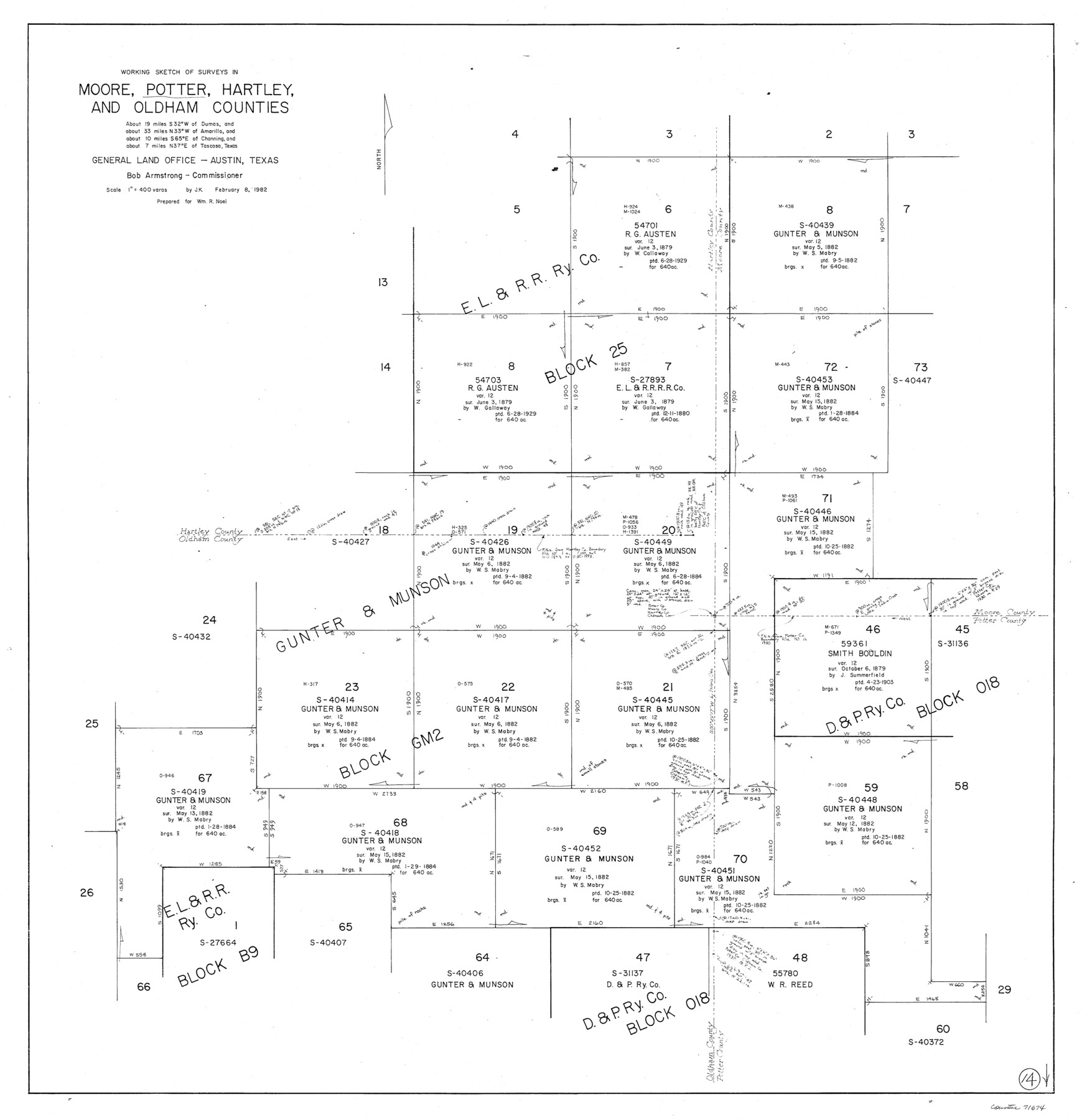 71674, Potter County Working Sketch 14, General Map Collection