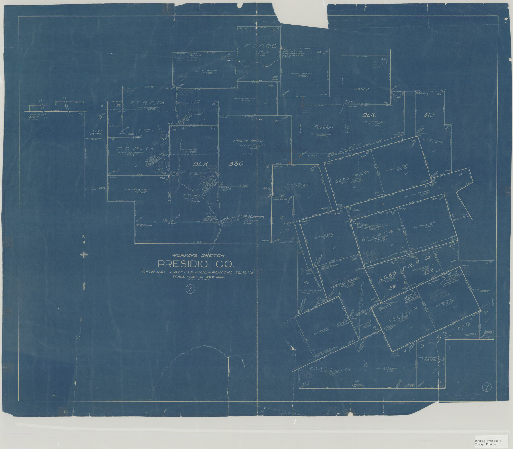 71681, Presidio County Working Sketch 7, General Map Collection