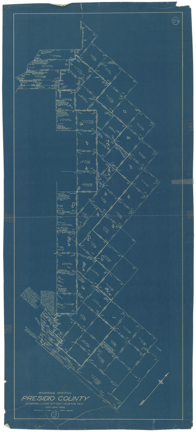 71683, Presidio County Working Sketch 9, General Map Collection
