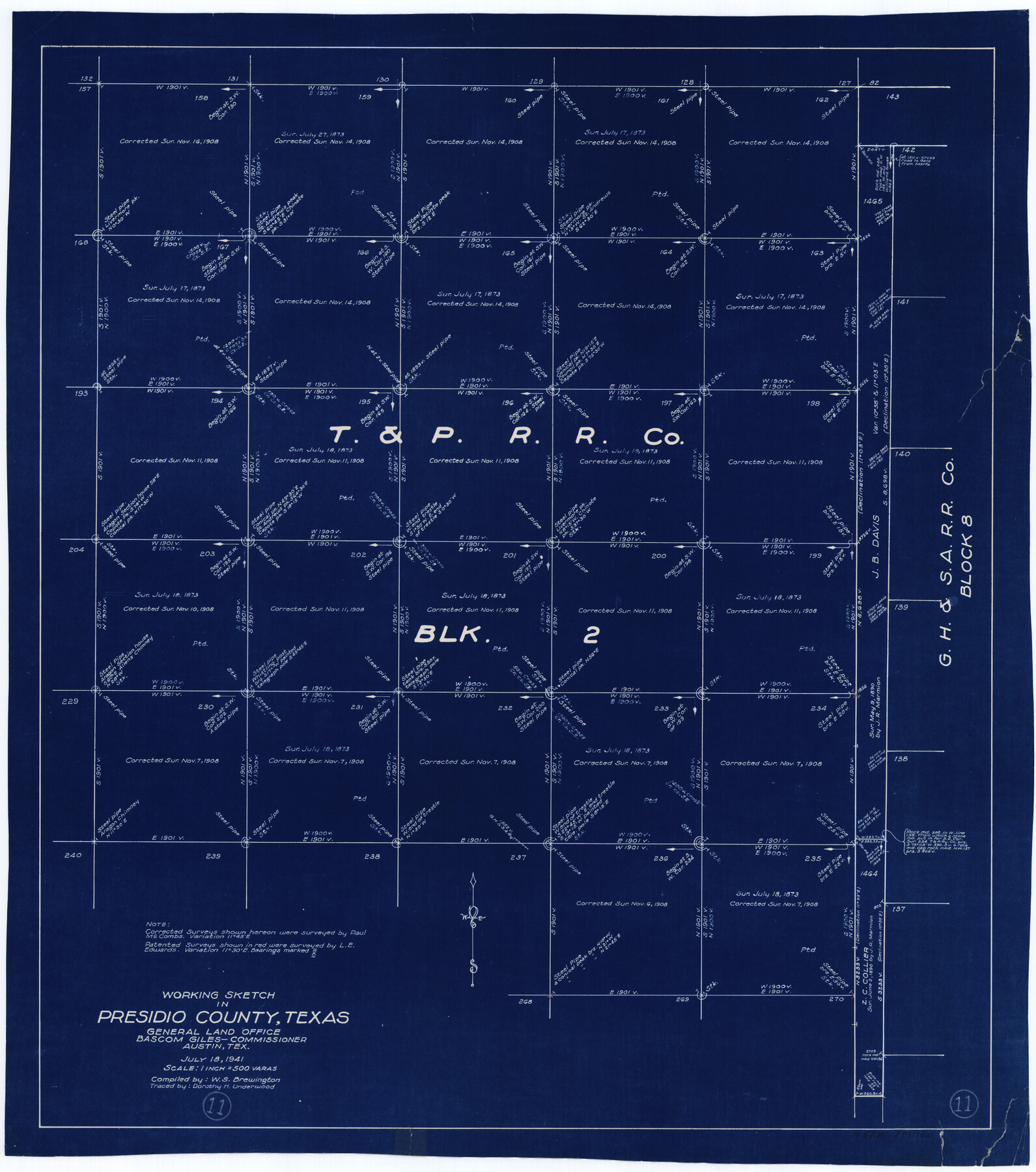 71686, Presidio County Working Sketch 11, General Map Collection