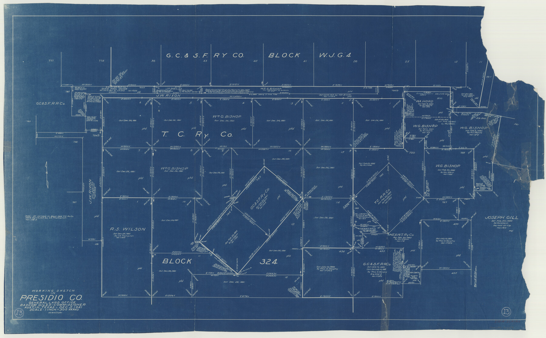 71689, Presidio County Working Sketch 13, General Map Collection