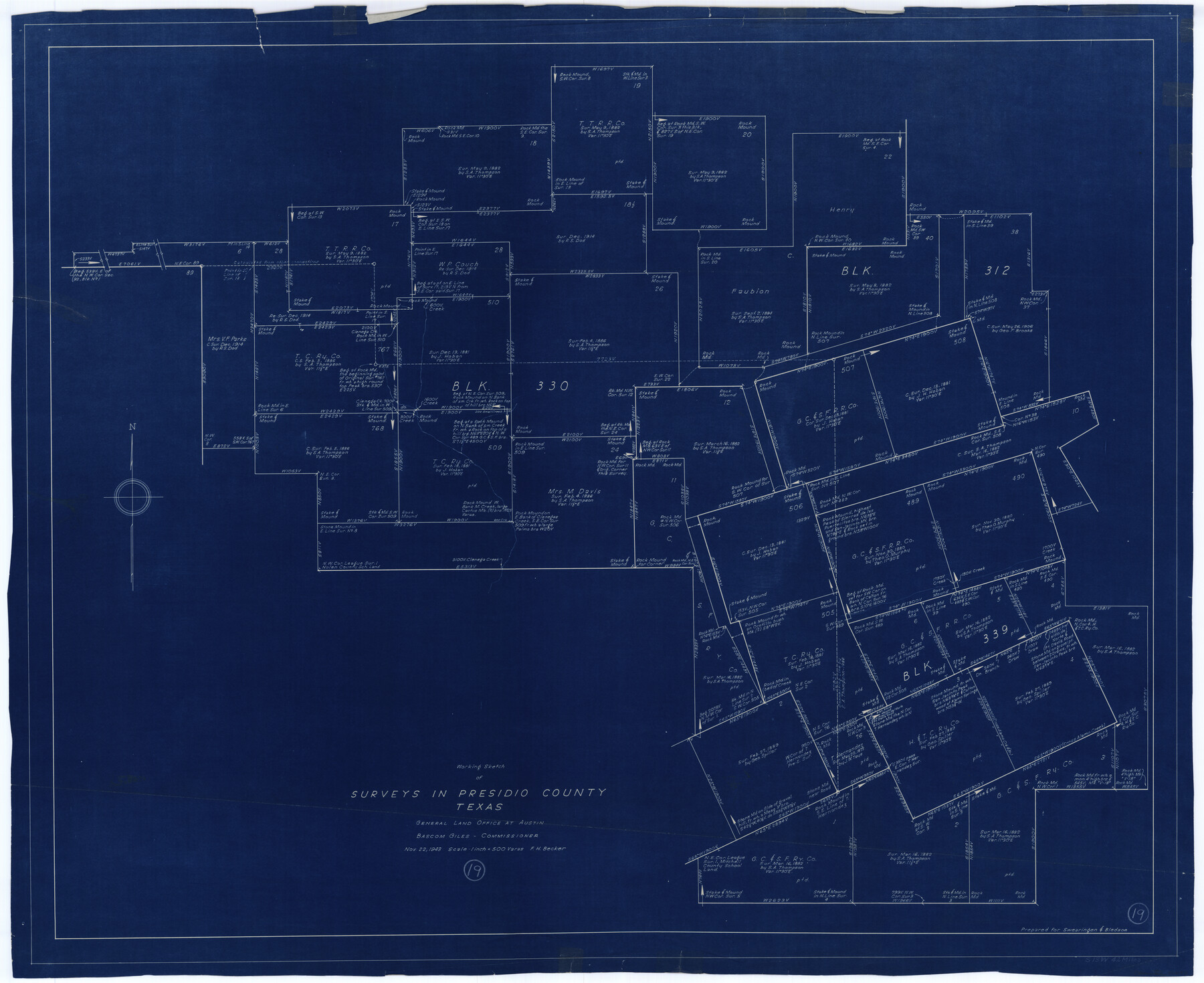 71695, Presidio County Working Sketch 19, General Map Collection