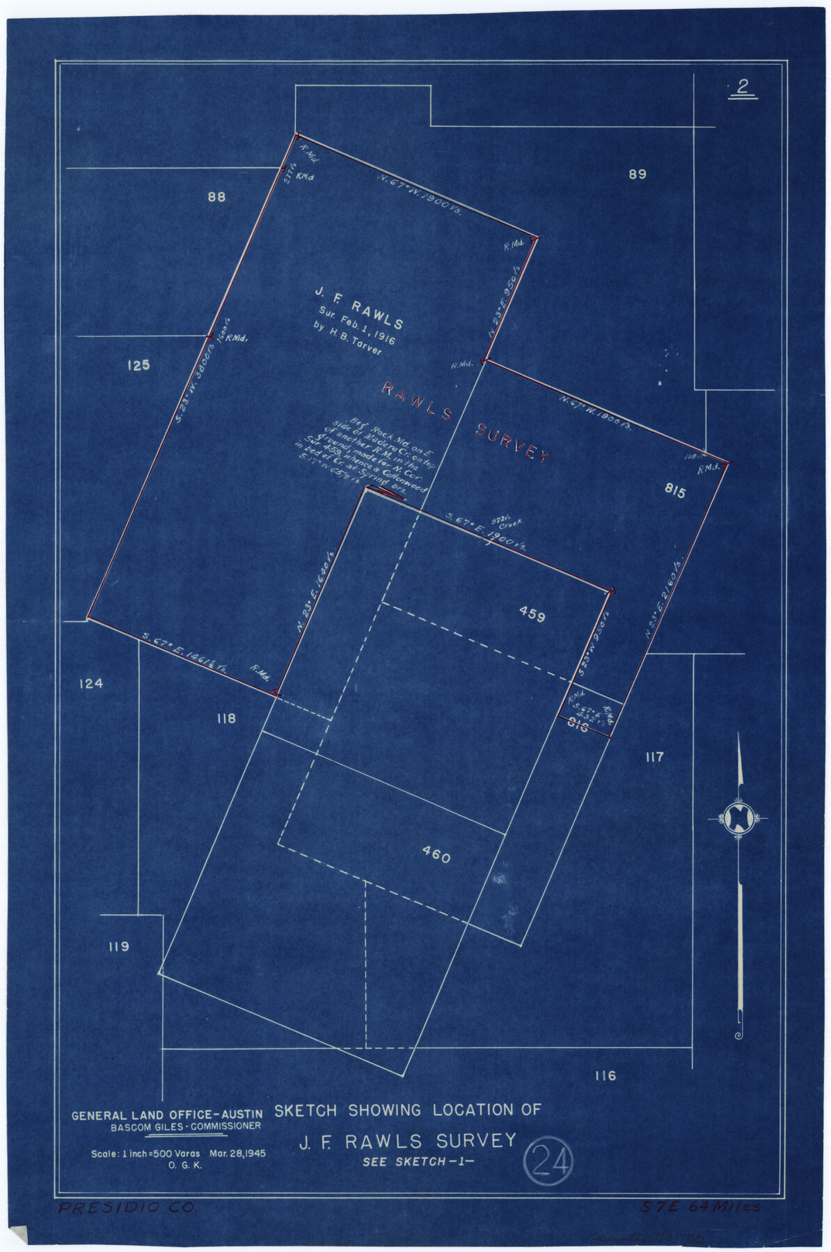 71700, Presidio County Working Sketch 24, General Map Collection