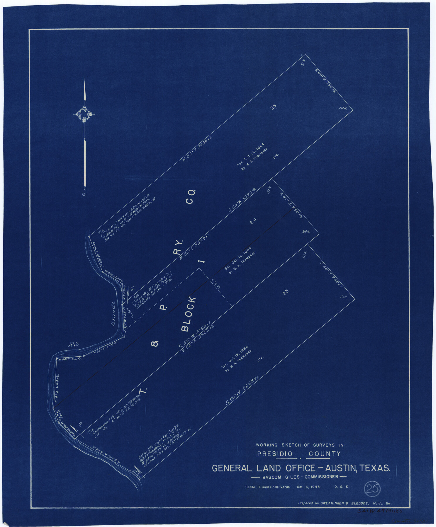 71701, Presidio County Working Sketch 25, General Map Collection