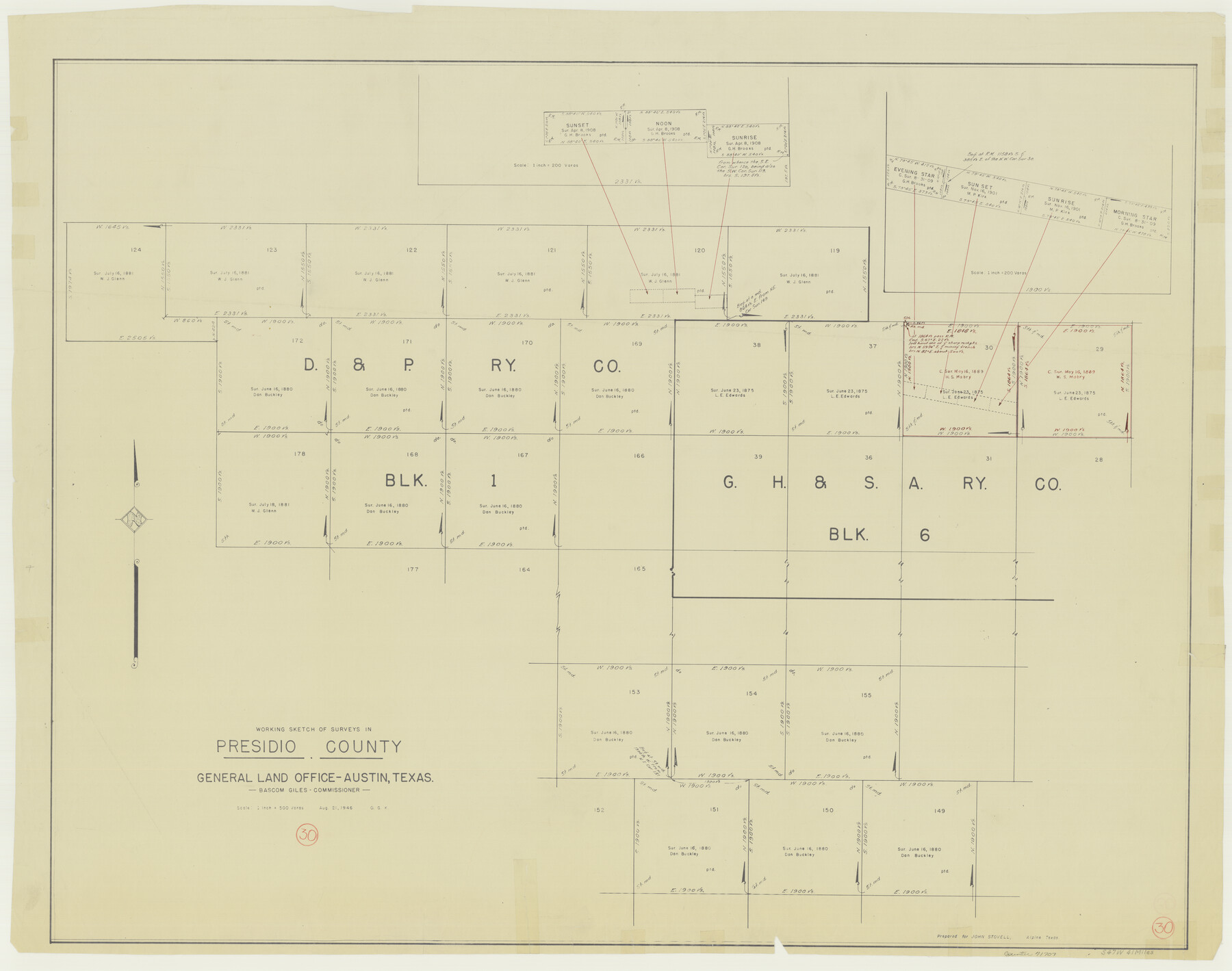 71707, Presidio County Working Sketch 30, General Map Collection