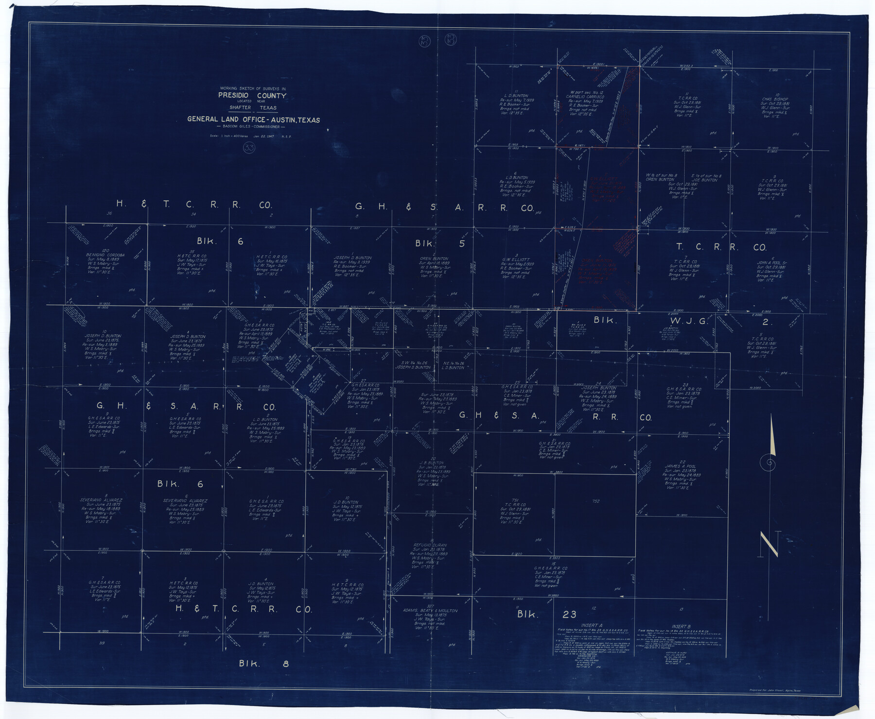 71710, Presidio County Working Sketch 33, General Map Collection