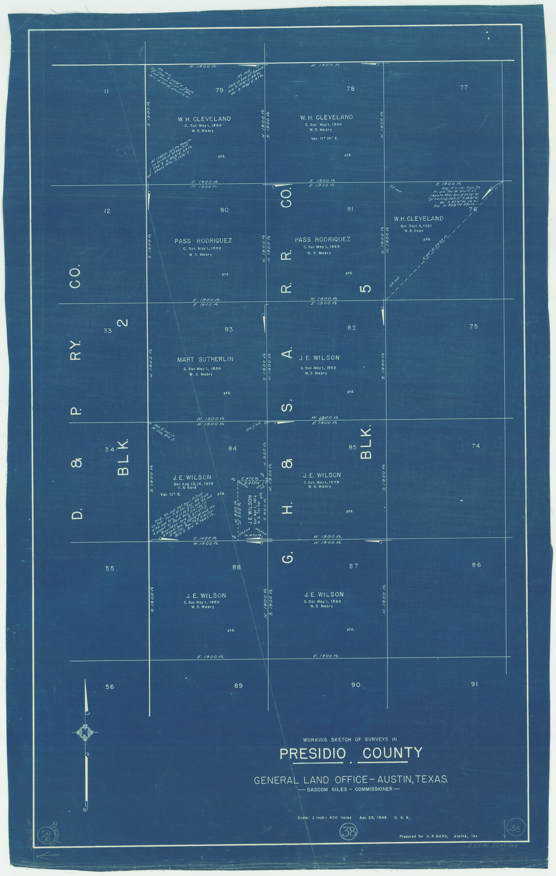 71715, Presidio County Working Sketch 38, General Map Collection