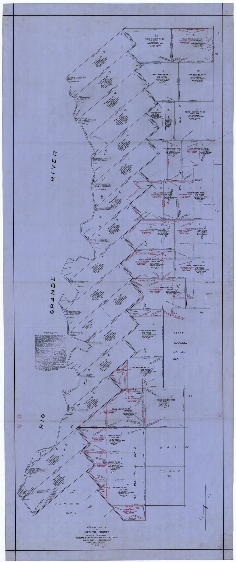 71719, Presidio County Working Sketch 42, General Map Collection