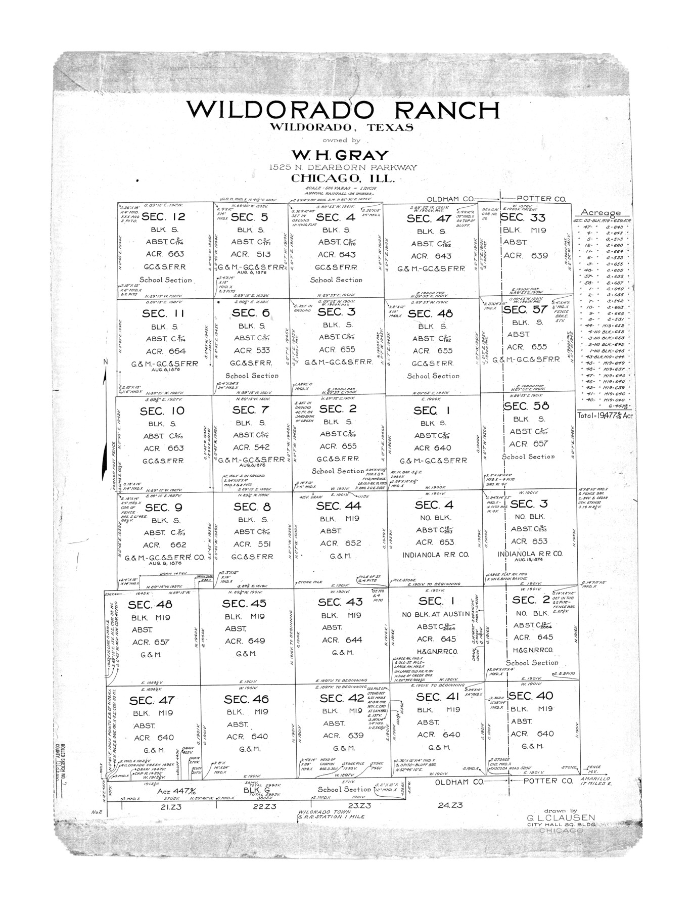 7173, Oldham County Rolled Sketch 7, General Map Collection