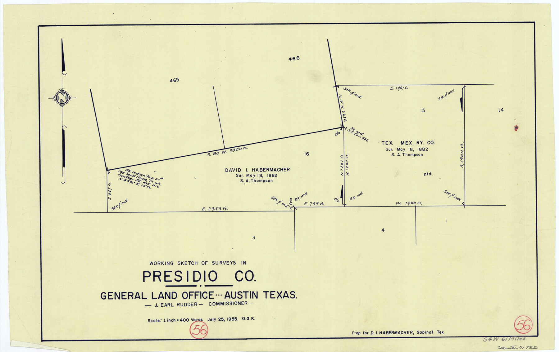 71733, Presidio County Working Sketch 56, General Map Collection