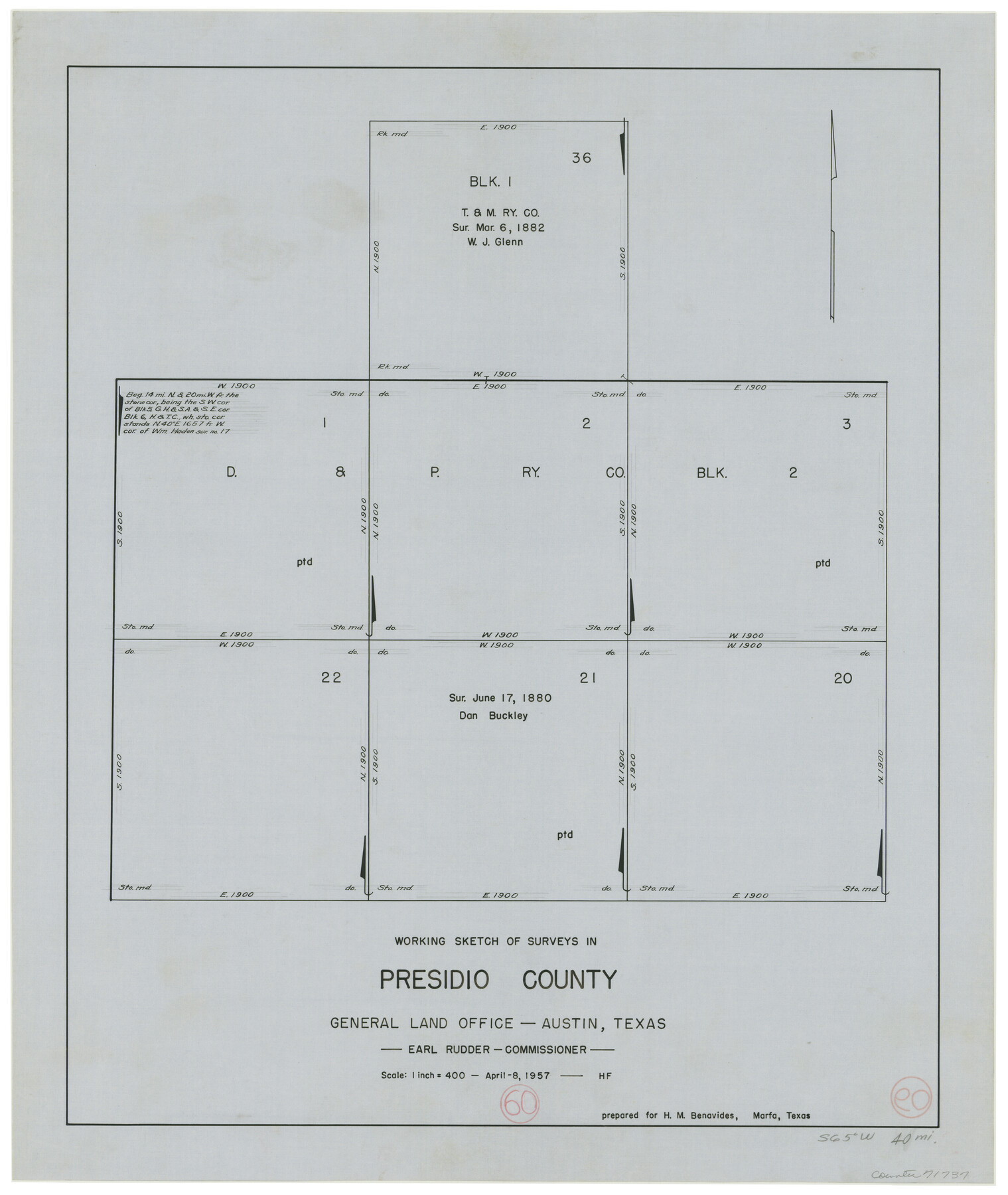 71737, Presidio County Working Sketch 60, General Map Collection

