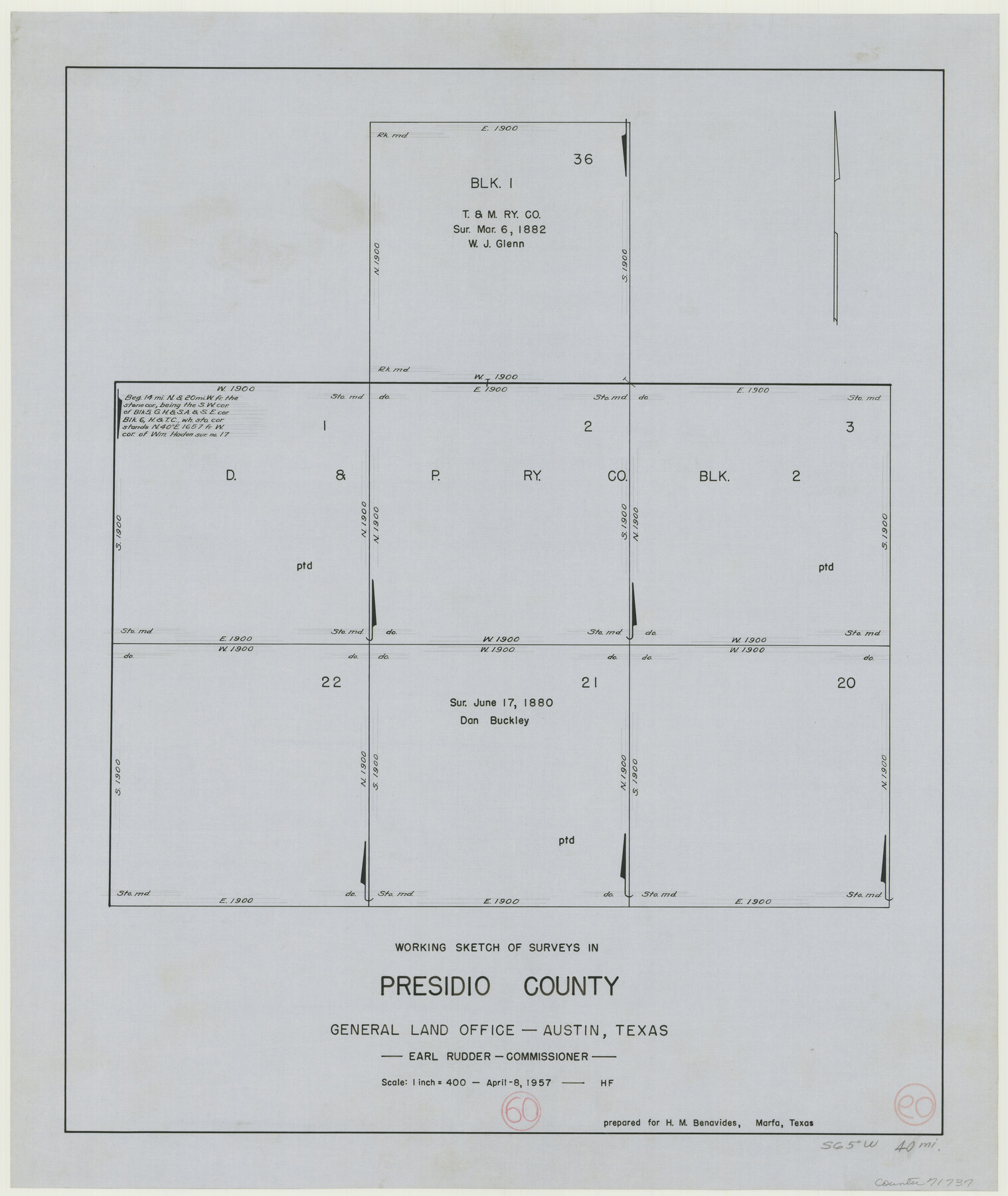 71737, Presidio County Working Sketch 60, General Map Collection