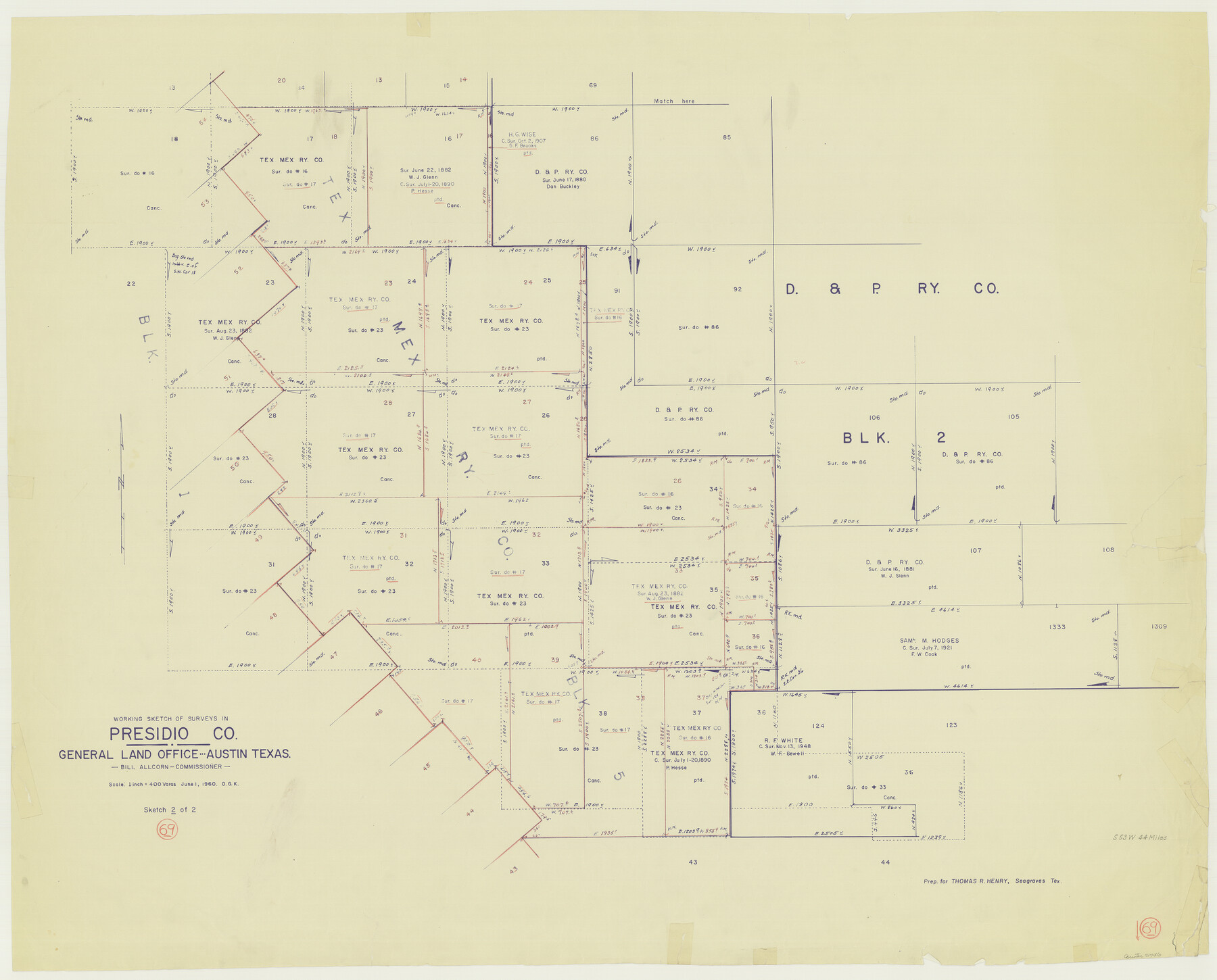 71746, Presidio County Working Sketch 69, General Map Collection