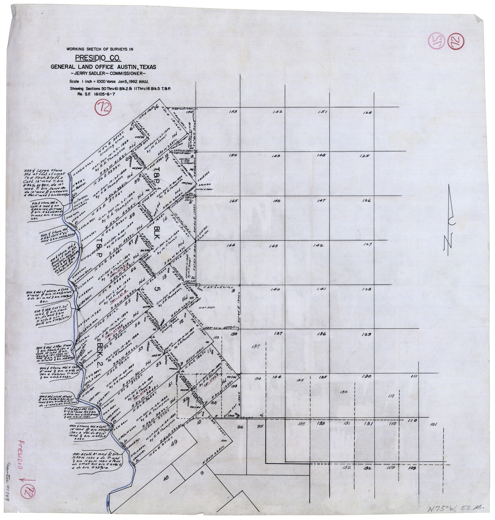 71749, Presidio County Working Sketch 72, General Map Collection
