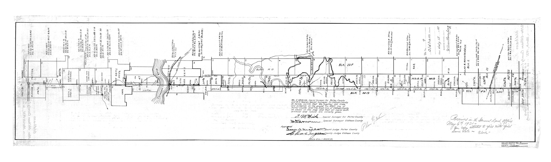 7175, Oldham County Rolled Sketch 9, General Map Collection