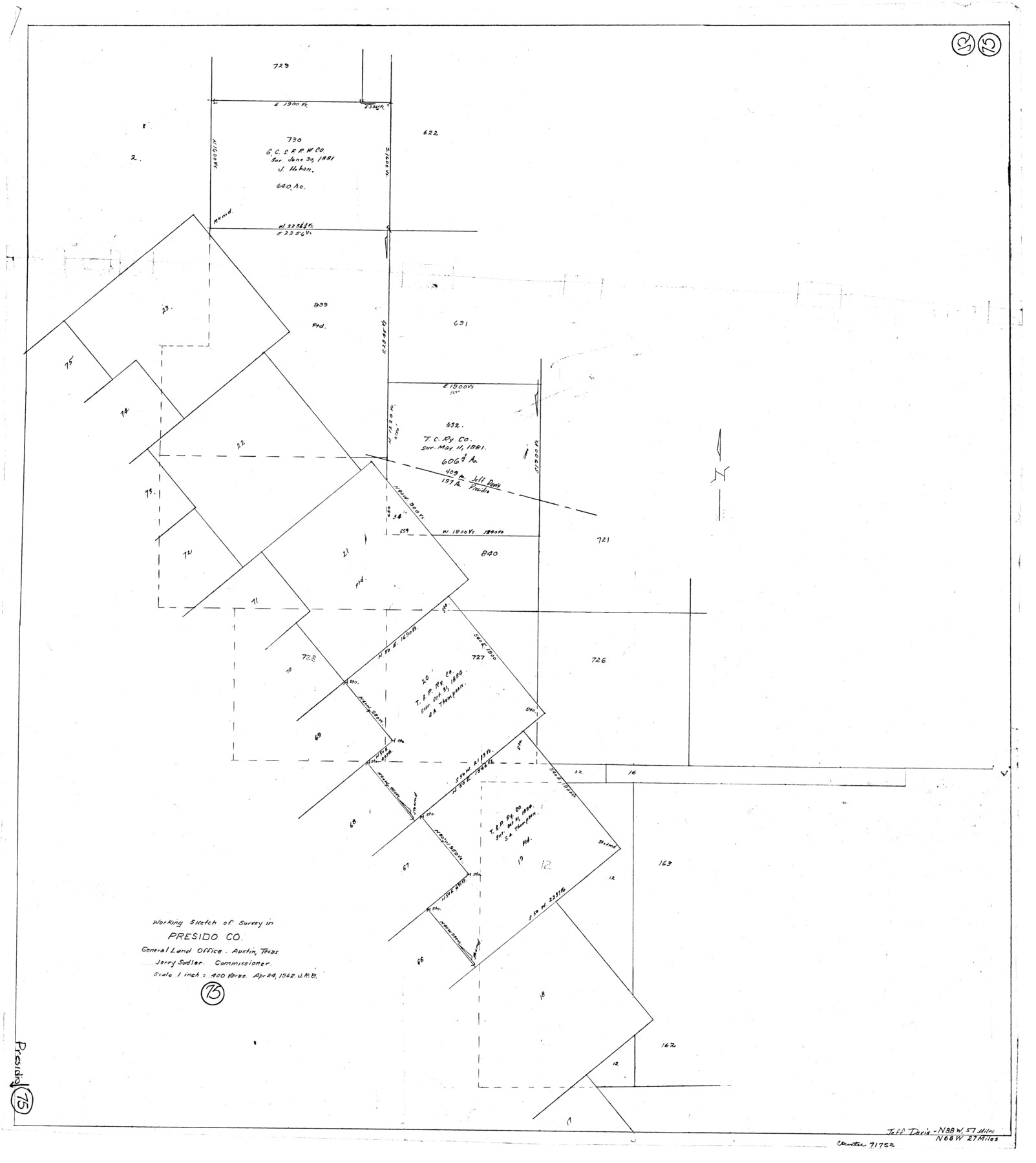 71752, Presidio County Working Sketch 75, General Map Collection