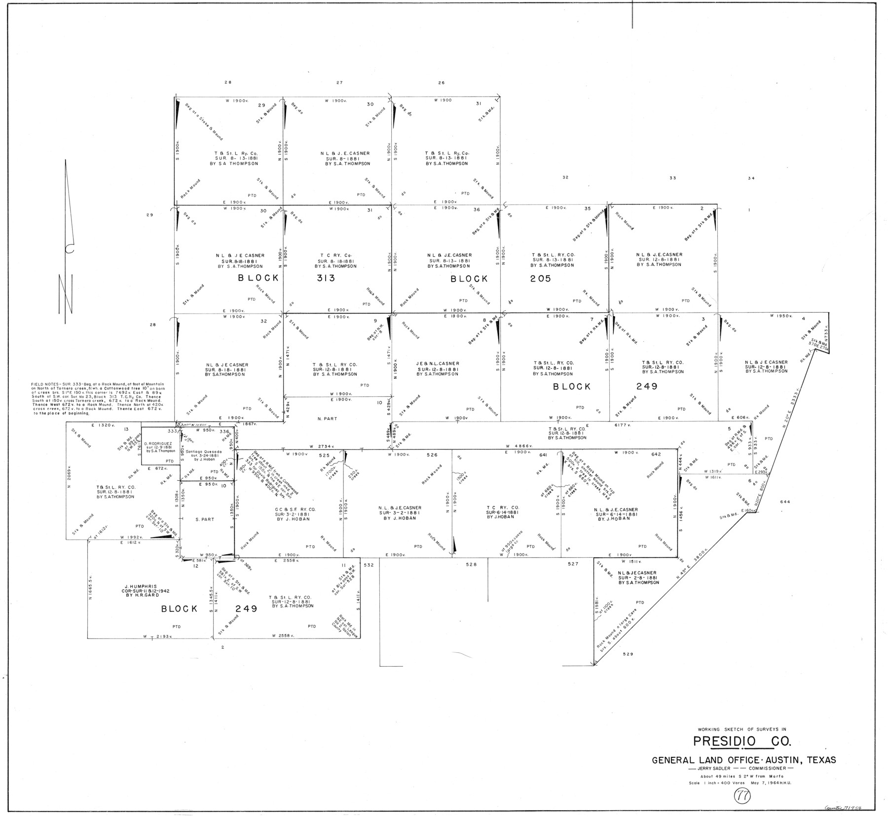 71754, Presidio County Working Sketch 77, General Map Collection