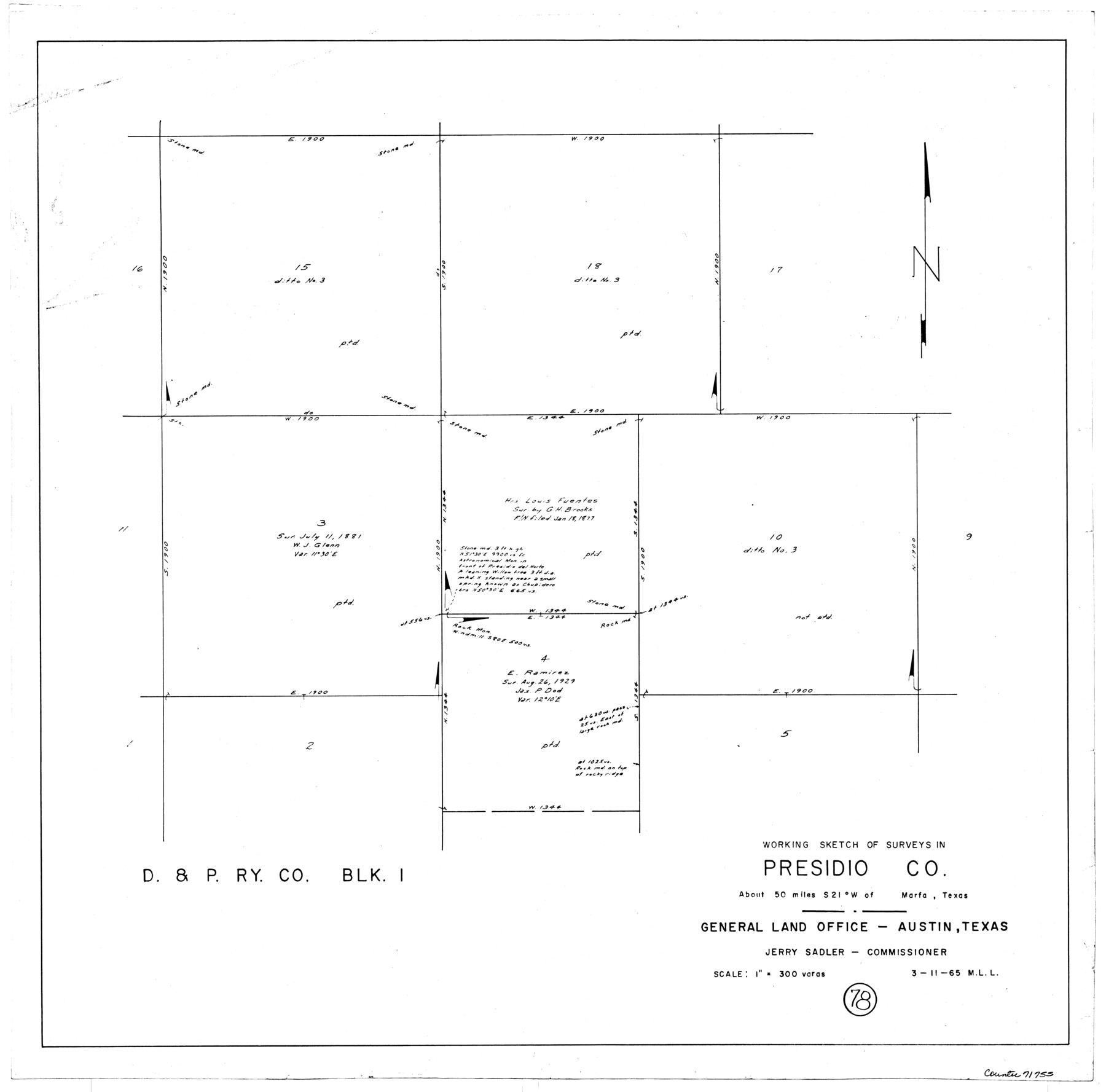 71755, Presidio County Working Sketch 78, General Map Collection