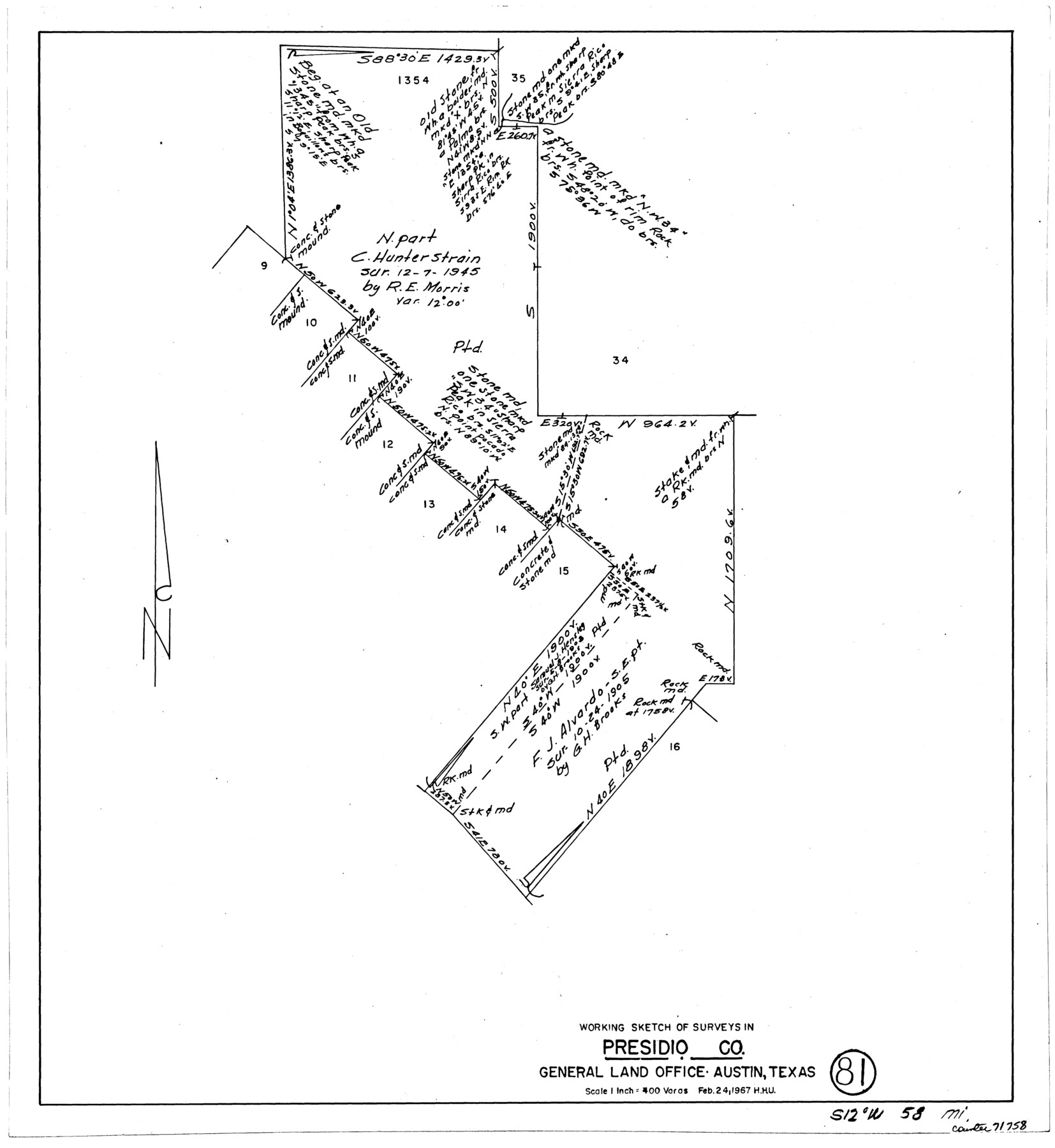 71758, Presidio County Working Sketch 81, General Map Collection