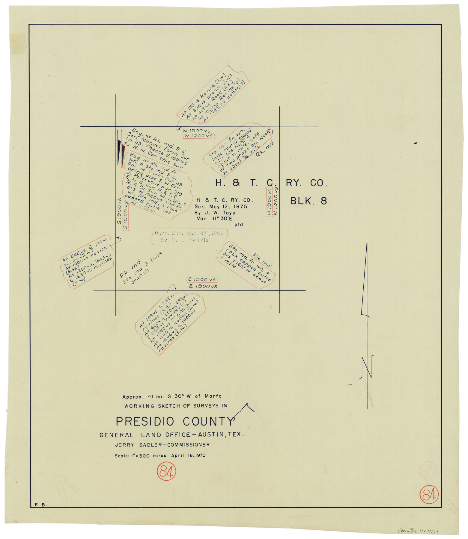 71761, Presidio County Working Sketch 84, General Map Collection
