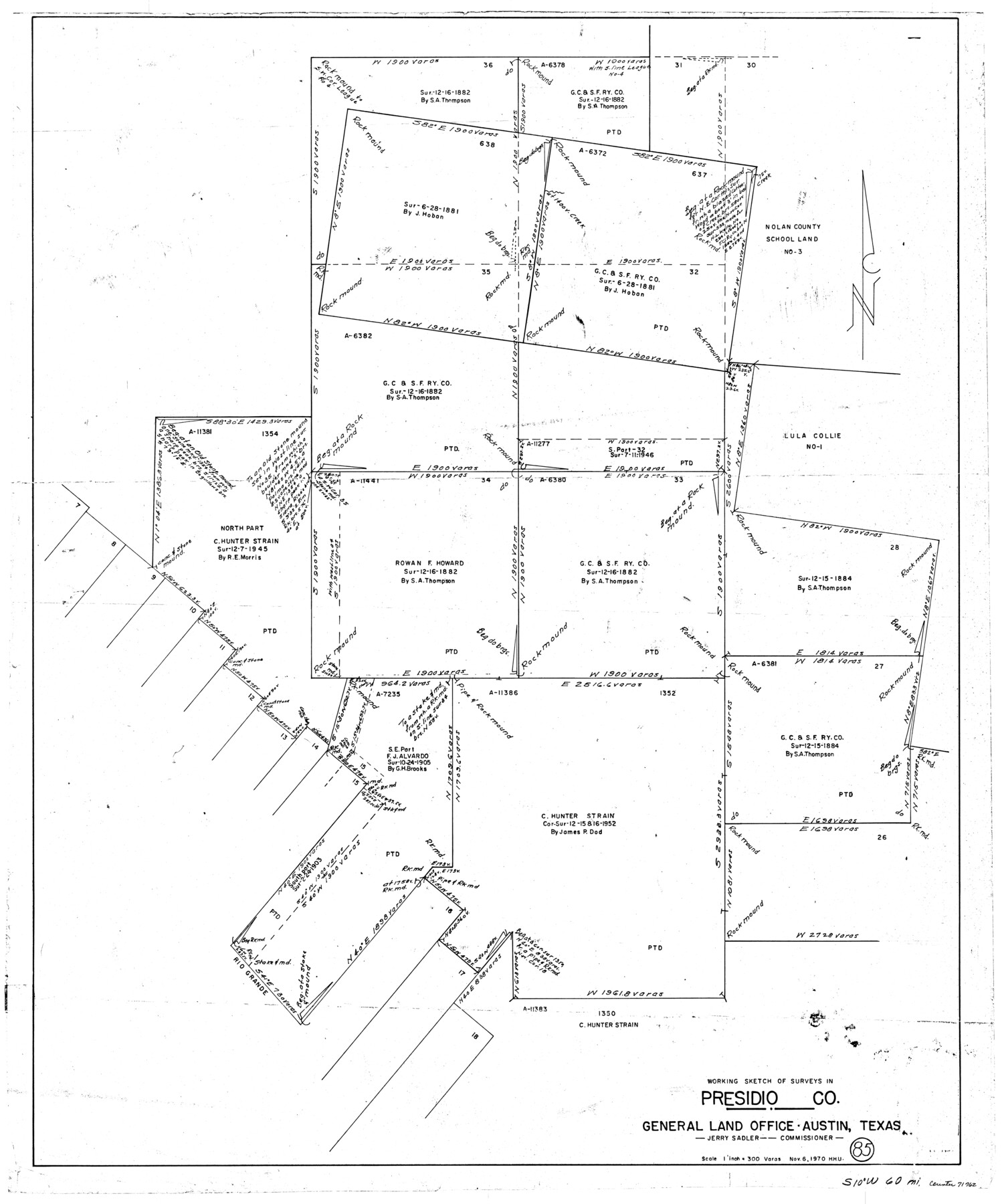 71762, Presidio County Working Sketch 85, General Map Collection