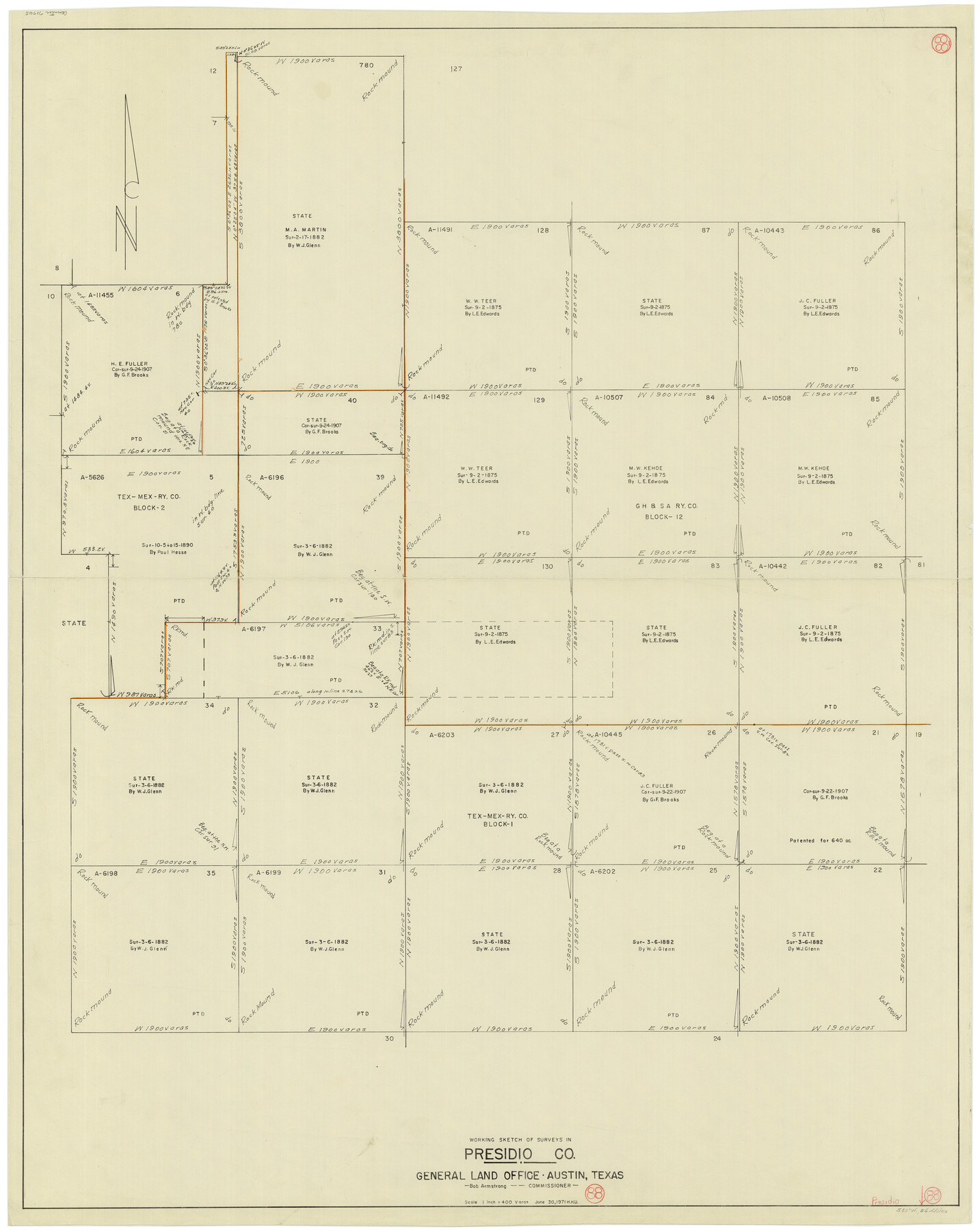 71765, Presidio County Working Sketch 88, General Map Collection
