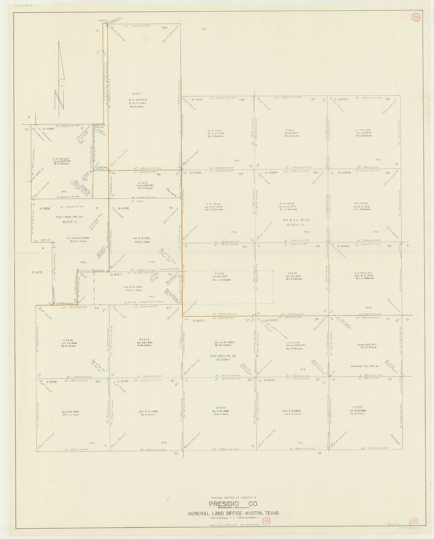 71765, Presidio County Working Sketch 88, General Map Collection