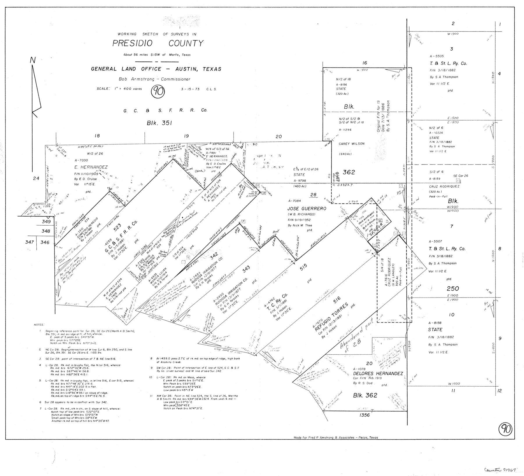 71767, Presidio County Working Sketch 90, General Map Collection