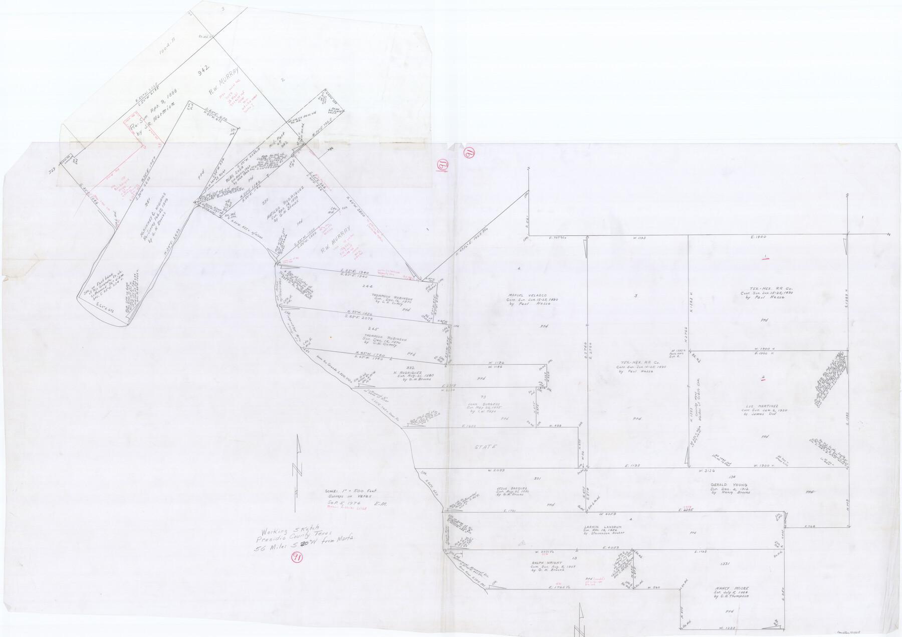 71768, Presidio County Working Sketch 91, General Map Collection