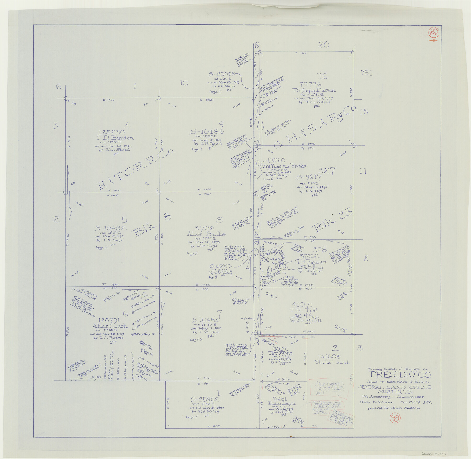 71775, Presidio County Working Sketch 98, General Map Collection