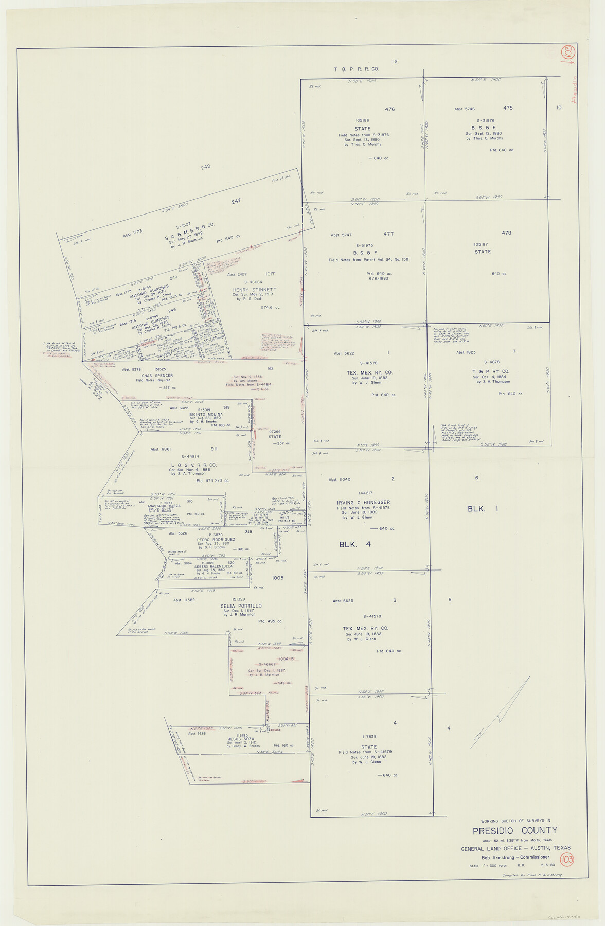 71780, Presidio County Working Sketch 103, General Map Collection