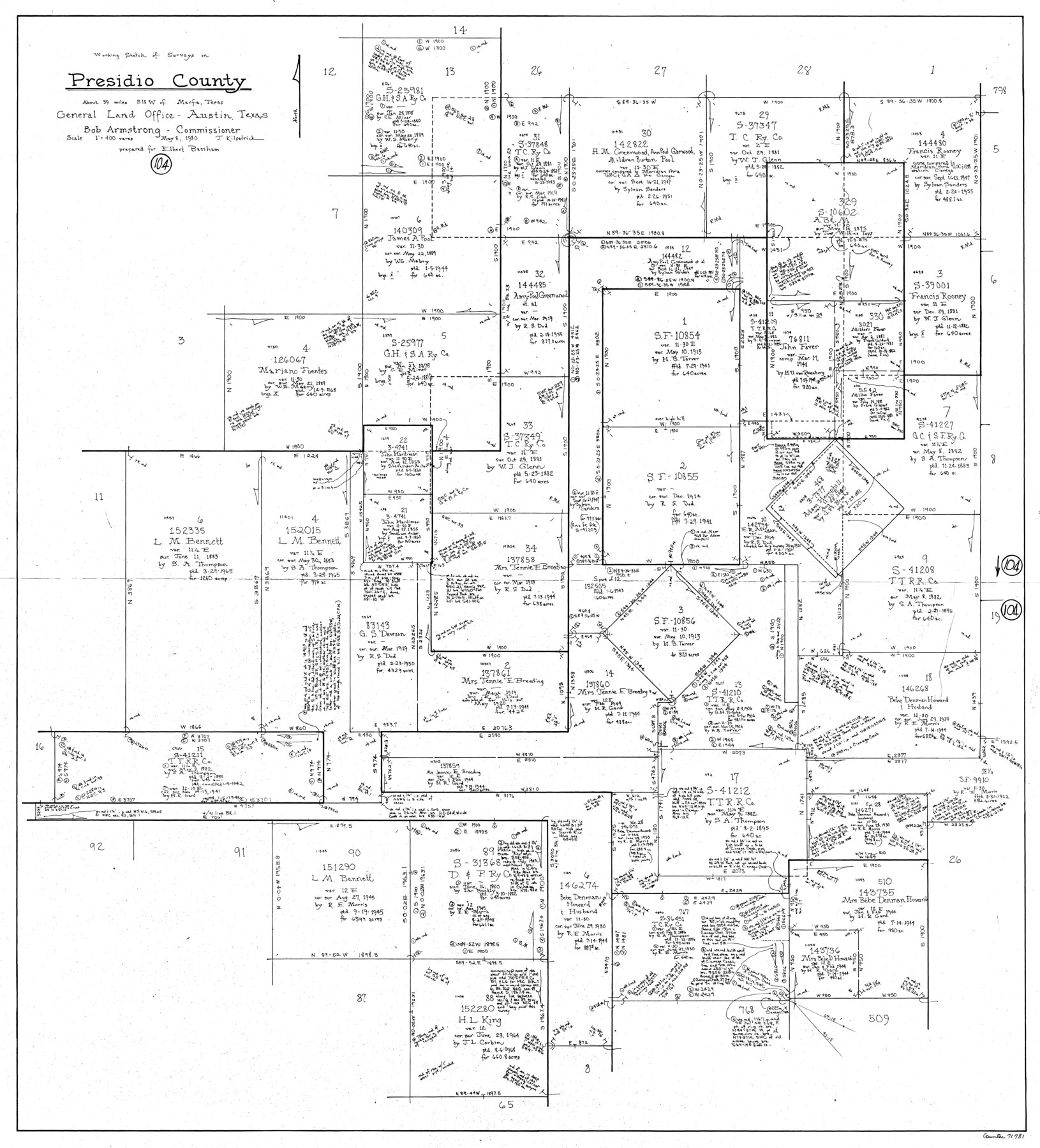 71781, Presidio County Working Sketch 104, General Map Collection