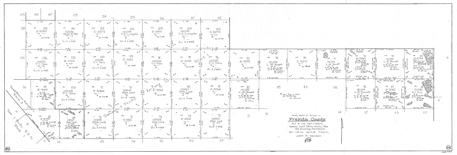 71783, Presidio County Working Sketch 106, General Map Collection