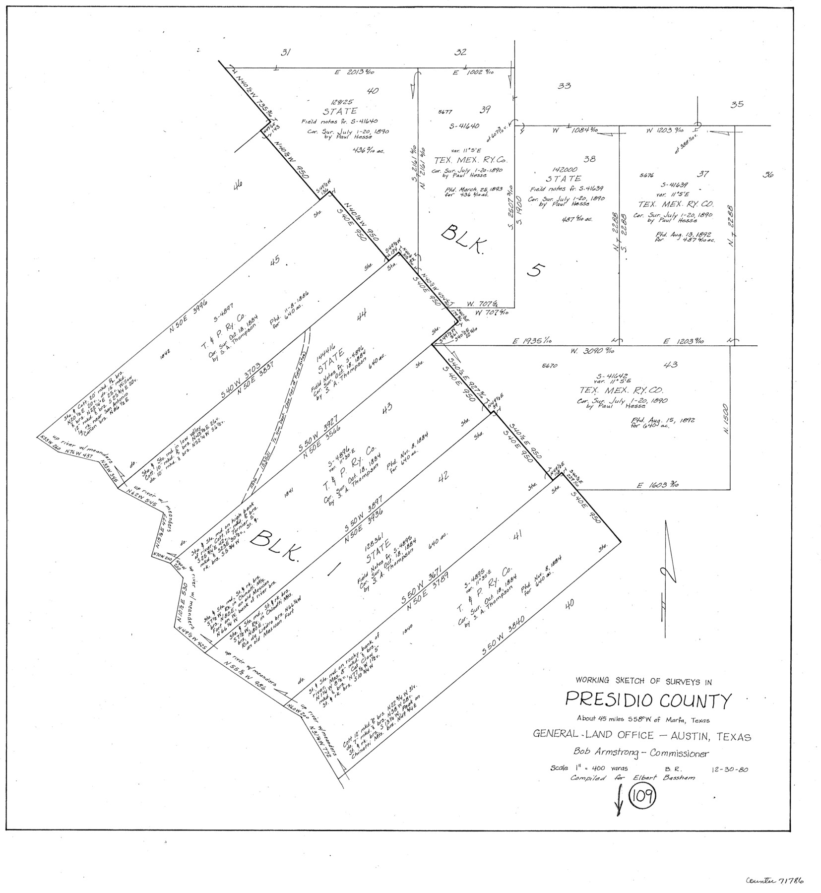 71786, Presidio County Working Sketch 109, General Map Collection