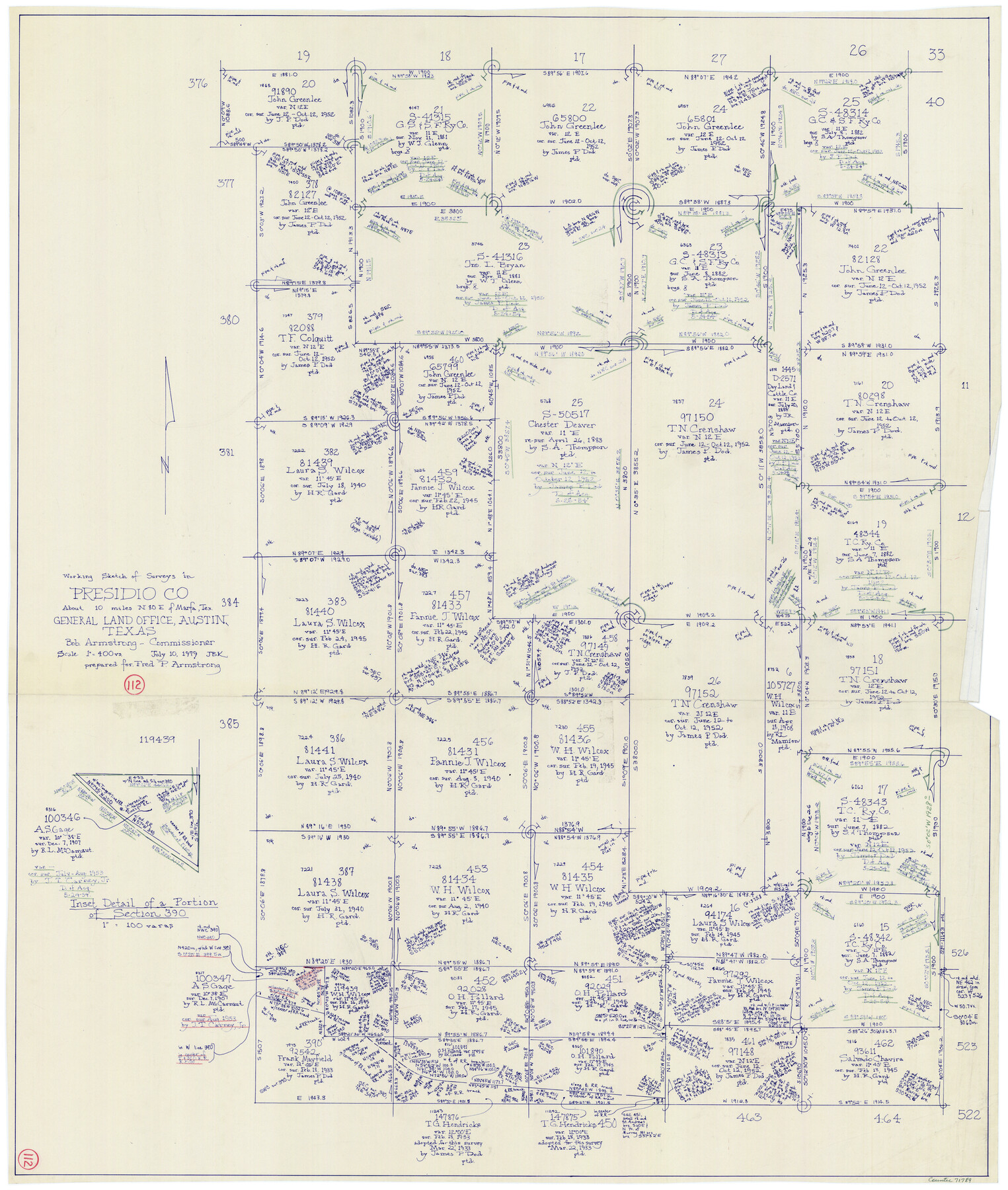 71789, Presidio County Working Sketch 112, General Map Collection
