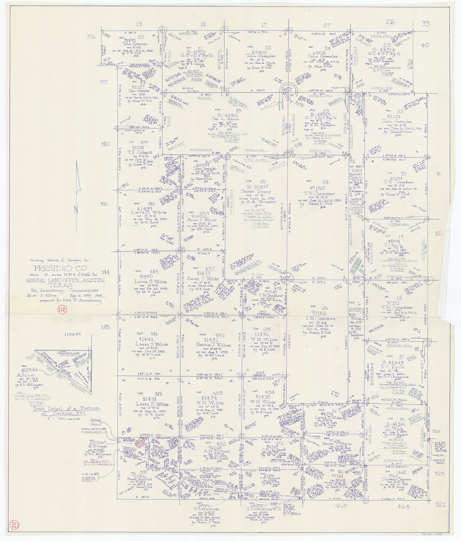 71789, Presidio County Working Sketch 112, General Map Collection