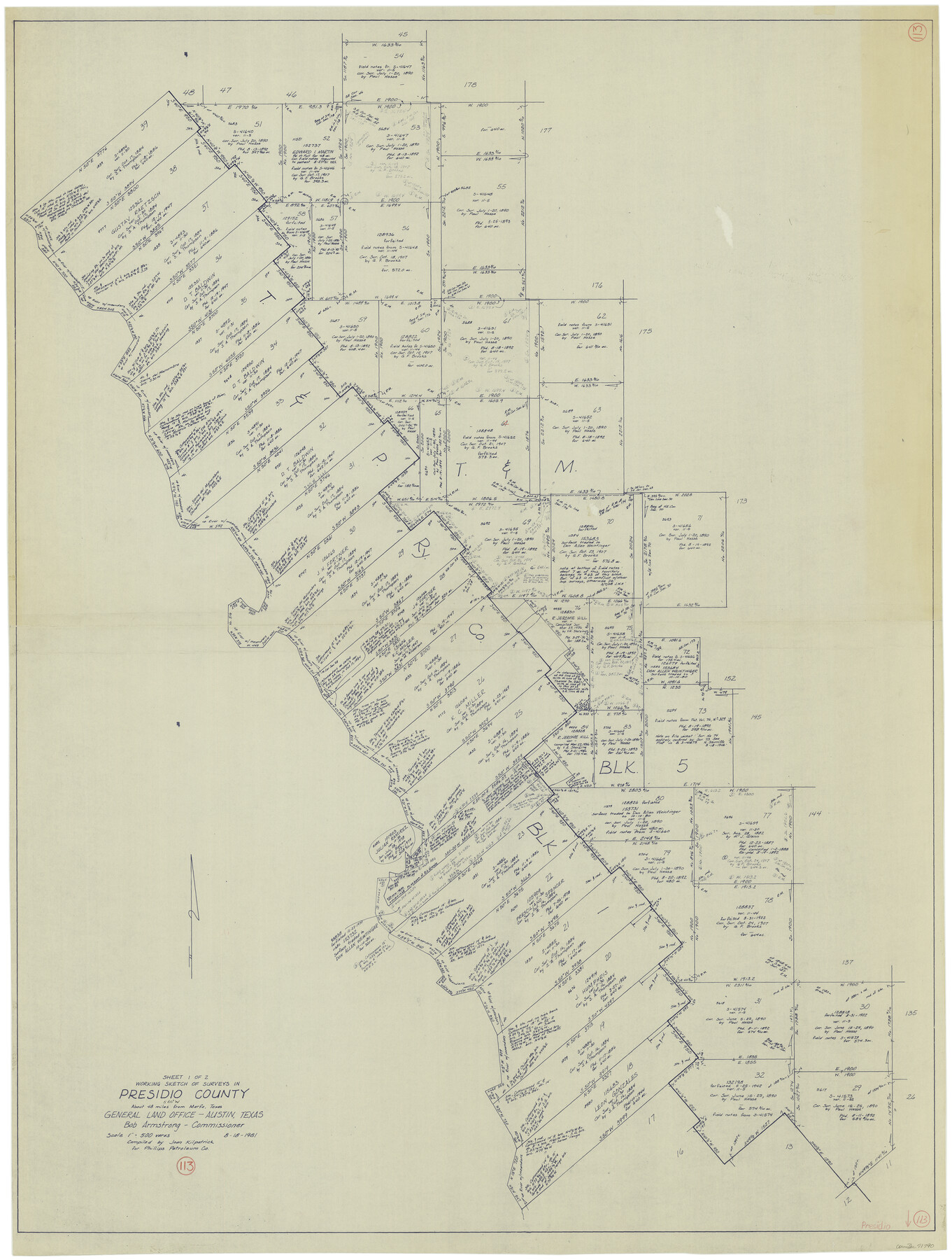 71790, Presidio County Working Sketch 113, General Map Collection
