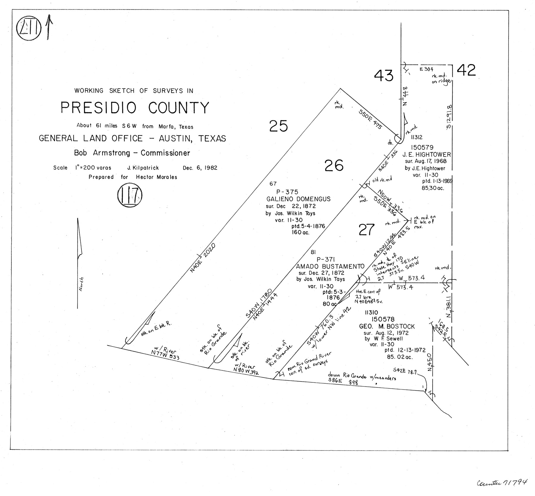 71794, Presidio County Working Sketch 117, General Map Collection