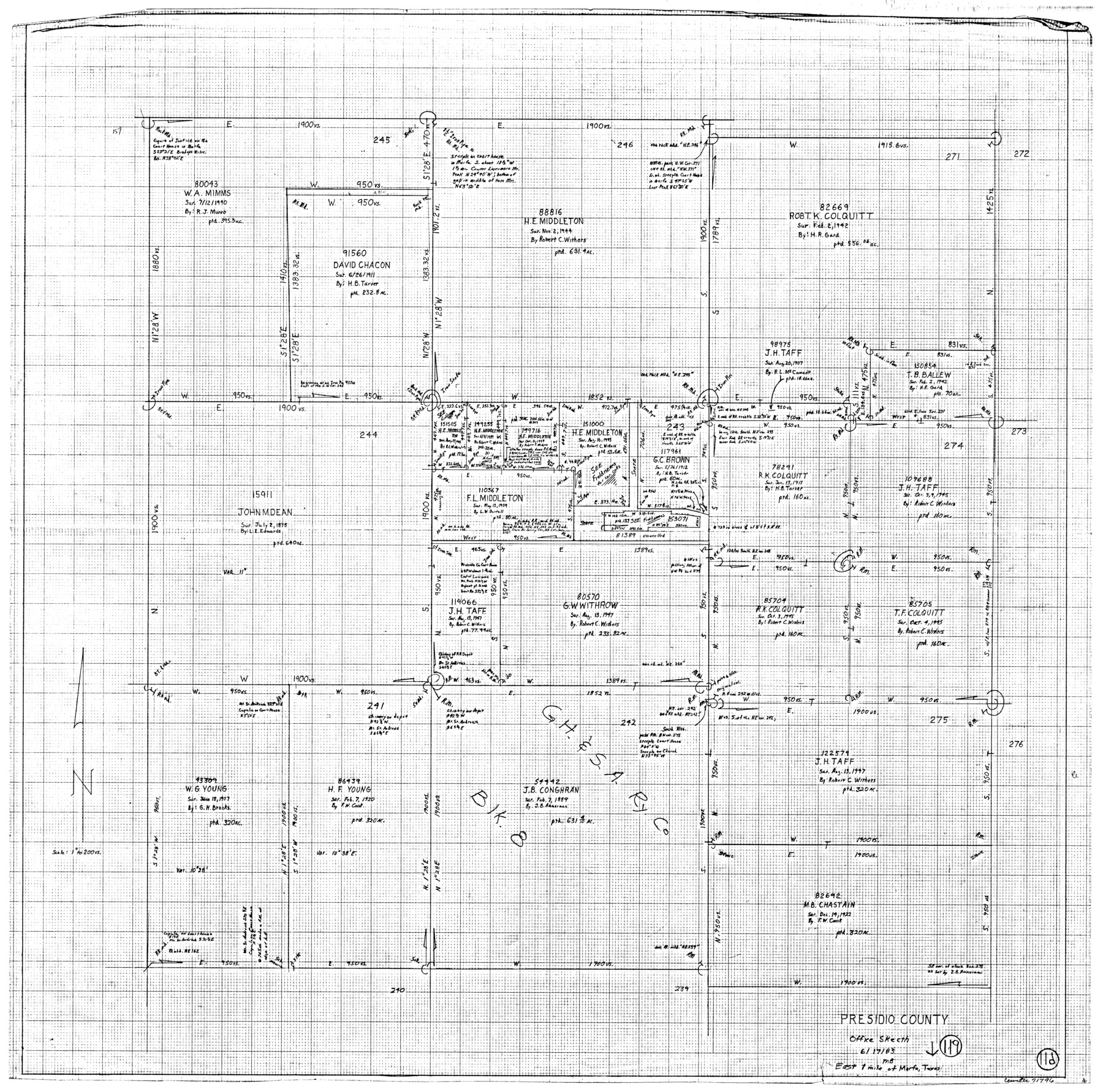 71796, Presidio County Working Sketch 119, General Map Collection