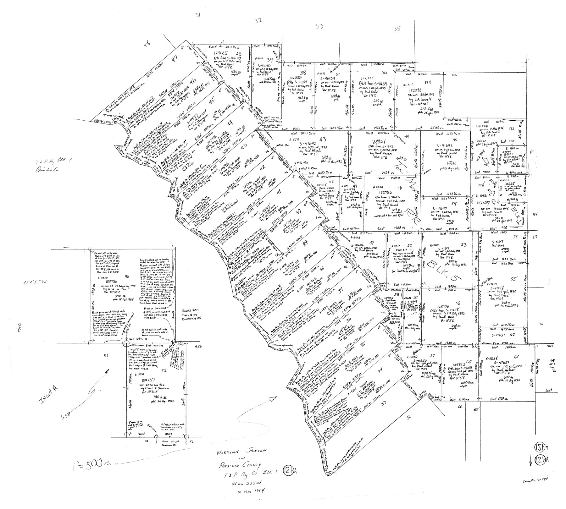 71798, Presidio County Working Sketch 121a, General Map Collection