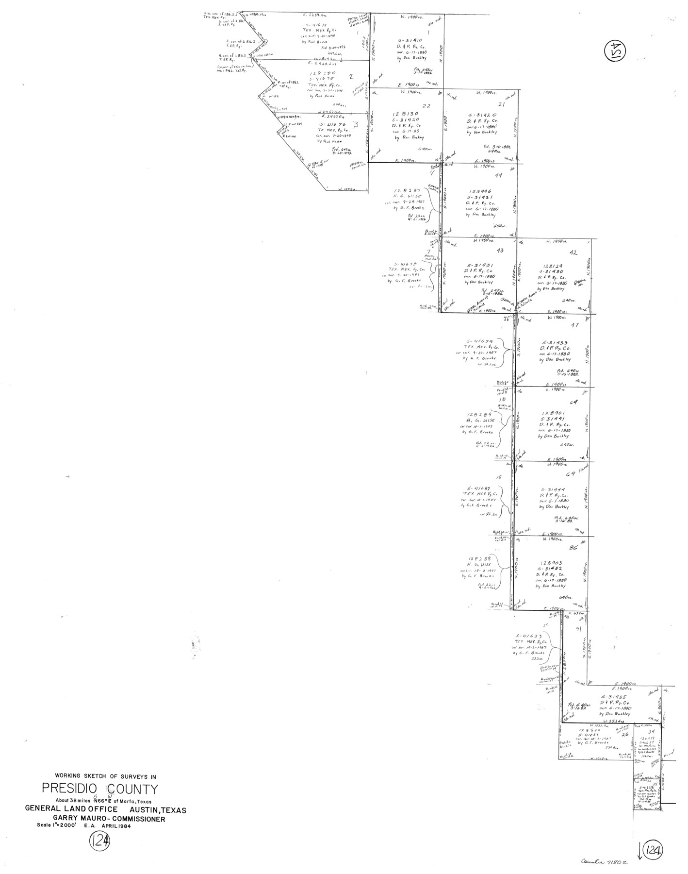 71802, Presidio County Working Sketch 124, General Map Collection