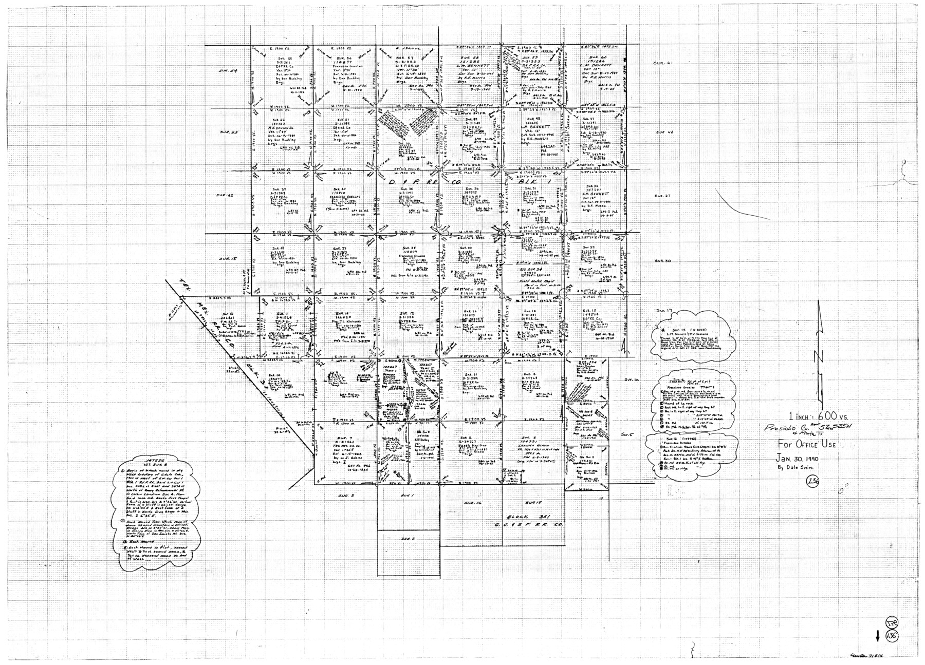 71814, Presidio County Working Sketch 136, General Map Collection