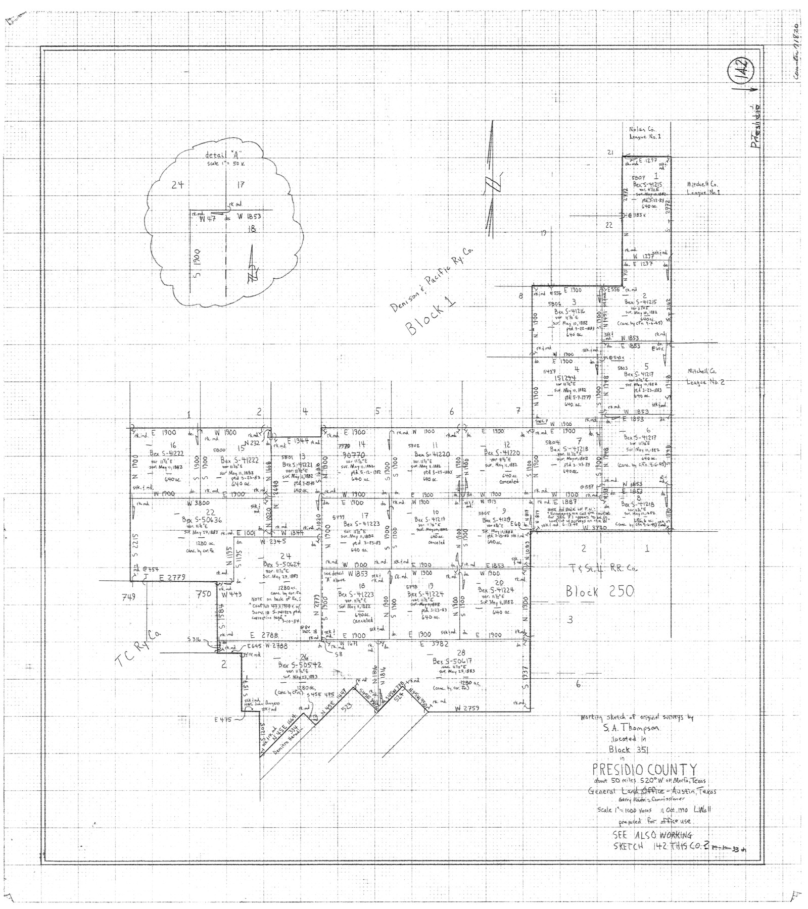 71820, Presidio County Working Sketch 142, General Map Collection