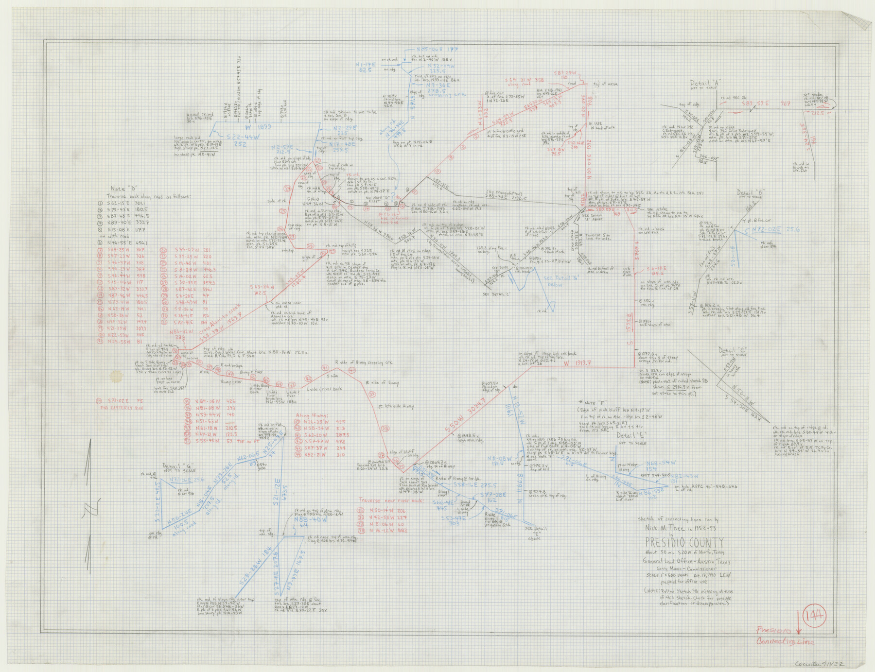 71822, Presidio County Working Sketch 144, General Map Collection