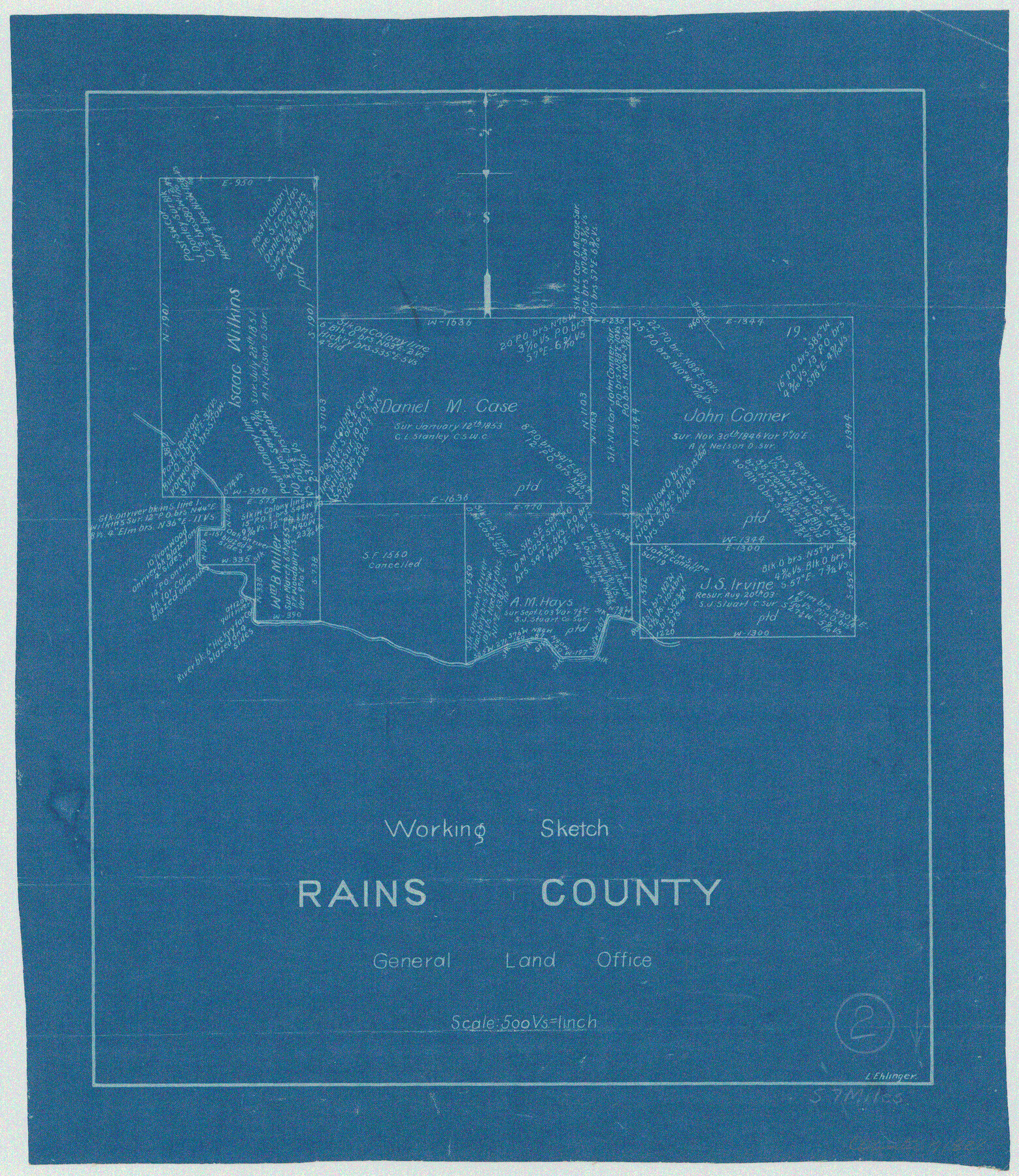 71828, Rains County Working Sketch 2, General Map Collection